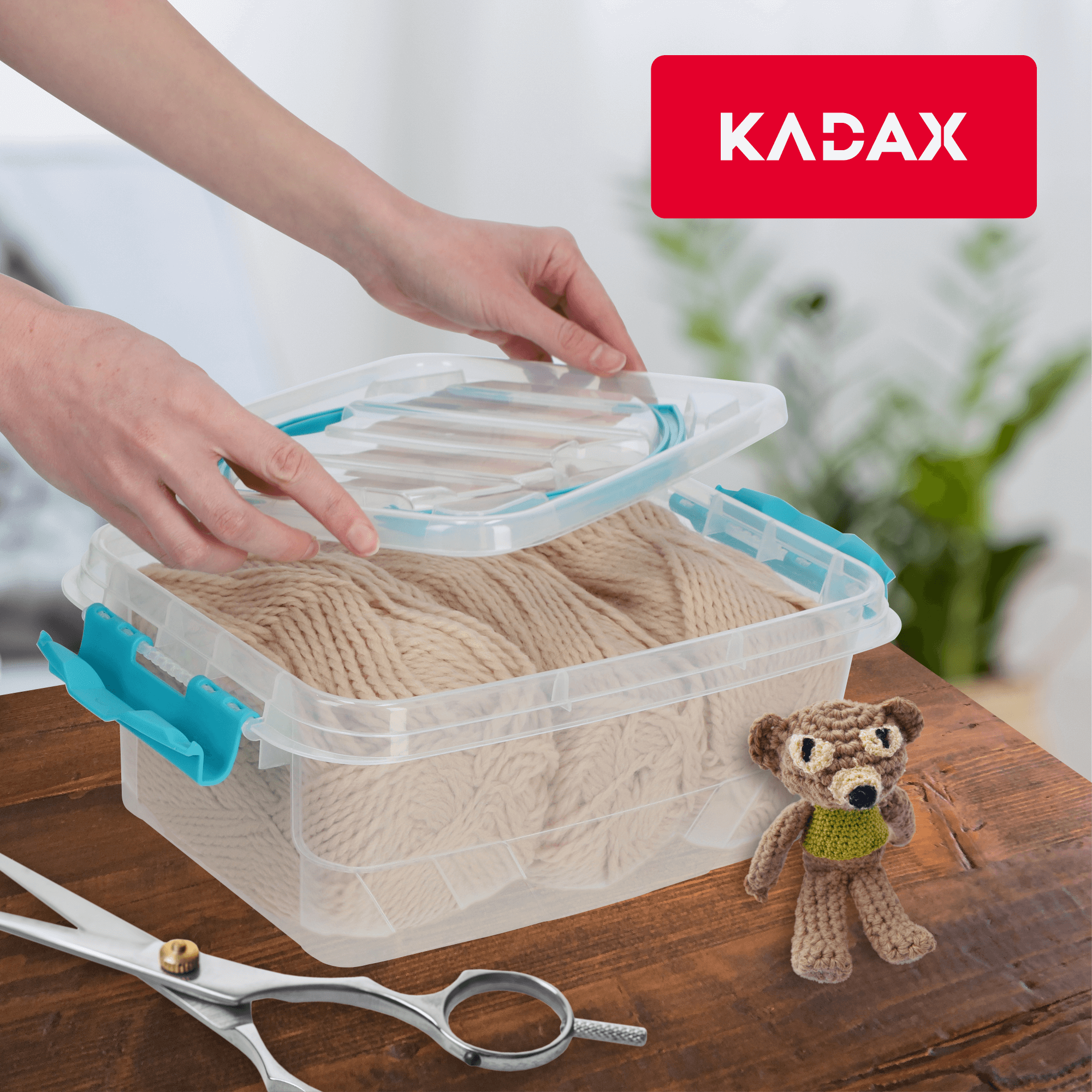 Pojemnik do przechowywania z pokrywą 5.7L, niebieski