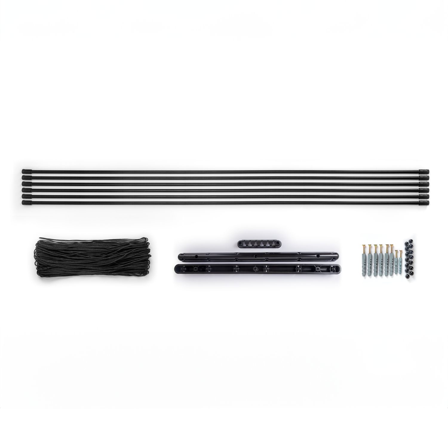 Suszarka sufitowa na pranie Melun 160 cm 6 prętów czarna