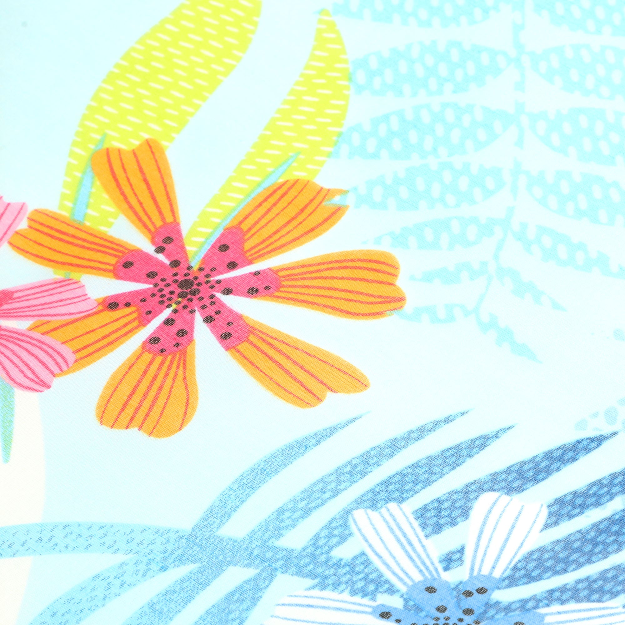 Pokrowiec bawełniany na deskę 127x46cm Silbate kwiaty na niebieskim tle