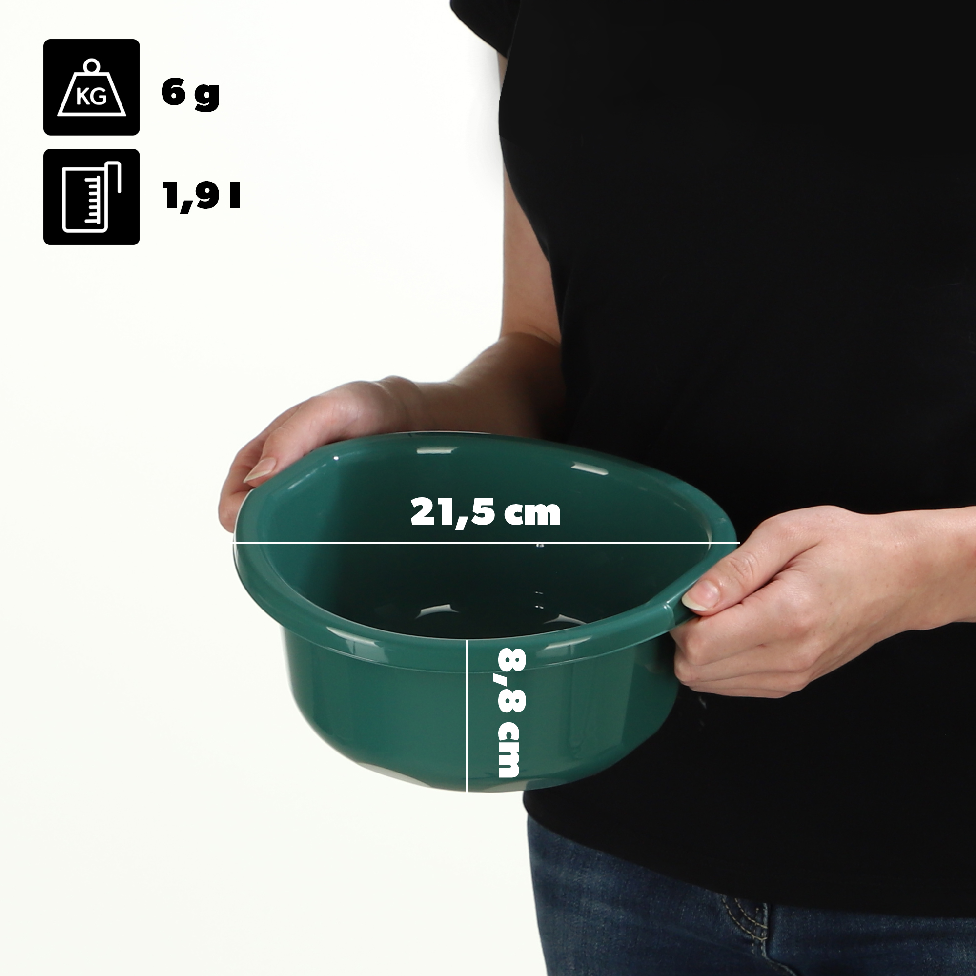 Miska łazienkowa z uszami Lari 1.9L zielona