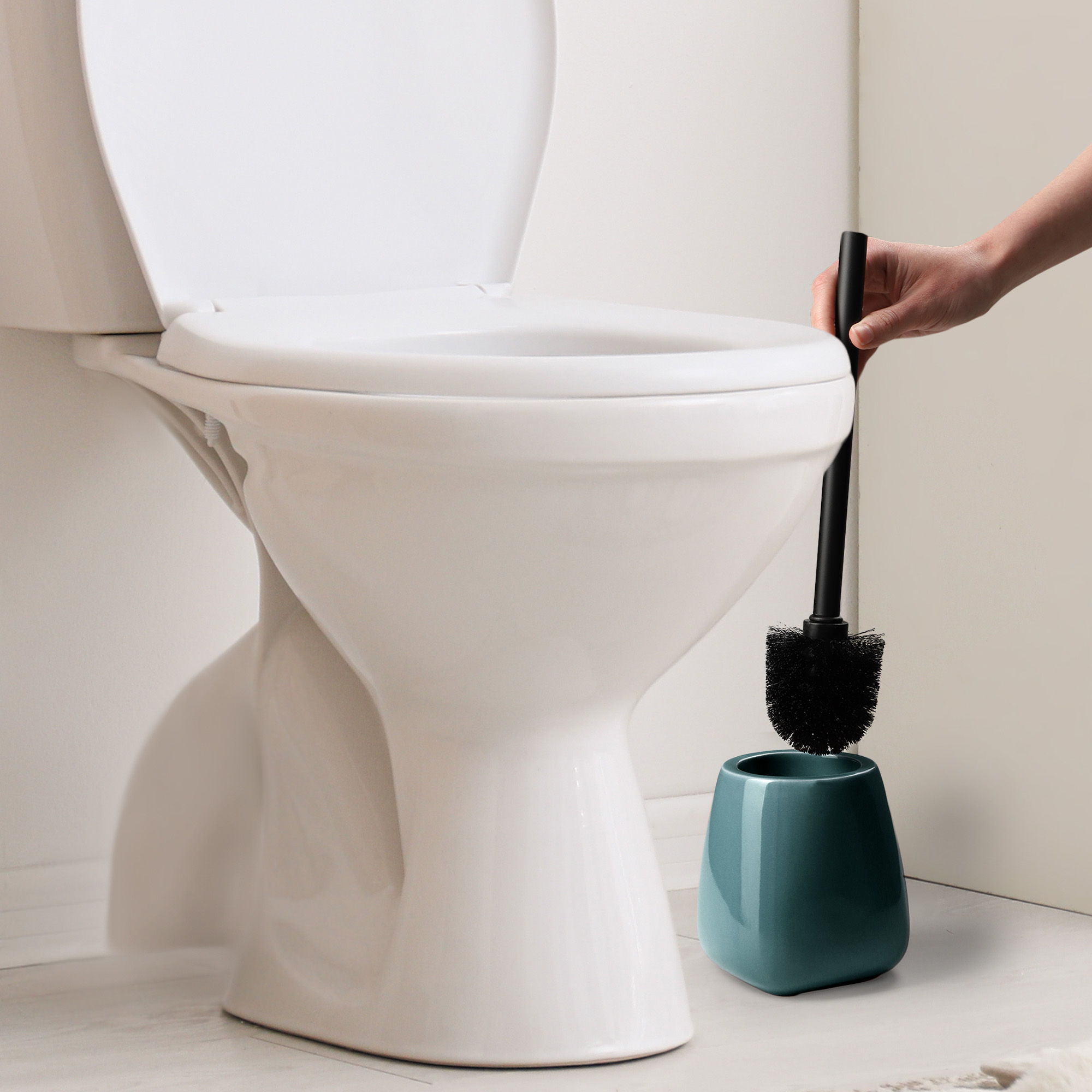 Zestaw łazienkowy Ivo dozownik + kubek + szczotka Wc, turkusowy