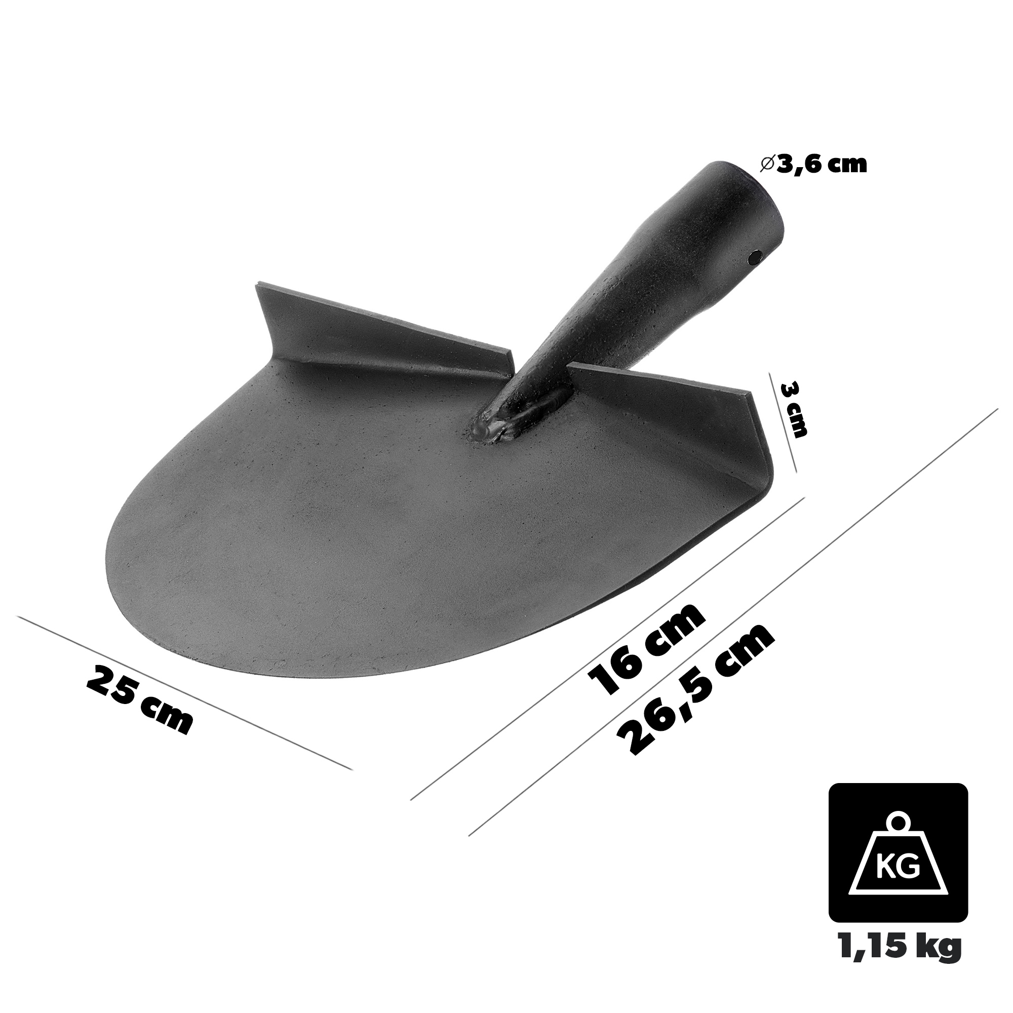 Ucinacz do darni 17x26cm bez trzonka