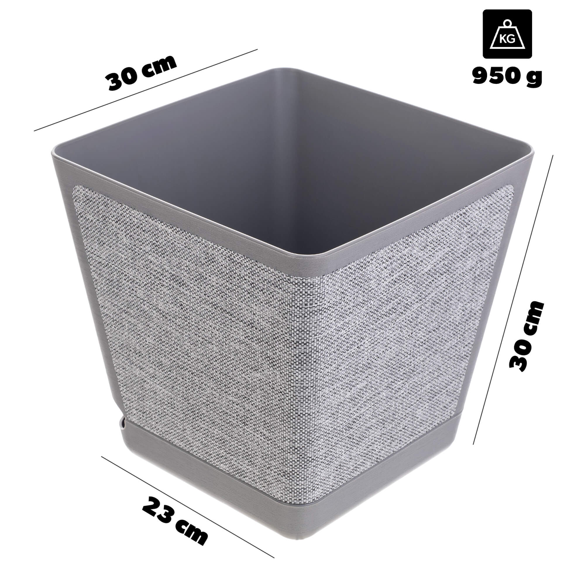 Doniczka osłonka Lavaur 30cm szara
