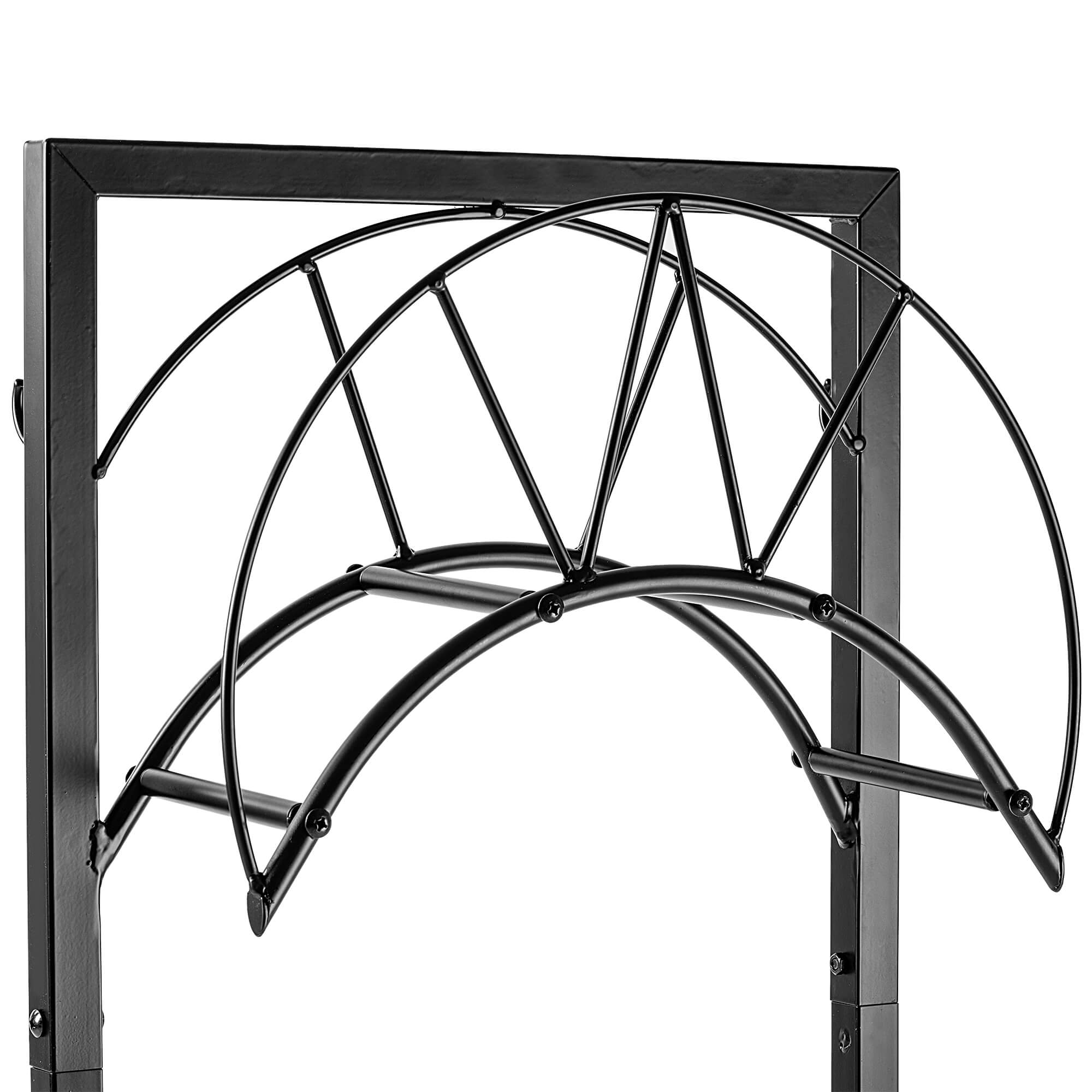 Stojak na wąż ogrodowy Bellicou 45 x 26 x 85 cm czarny stalowy