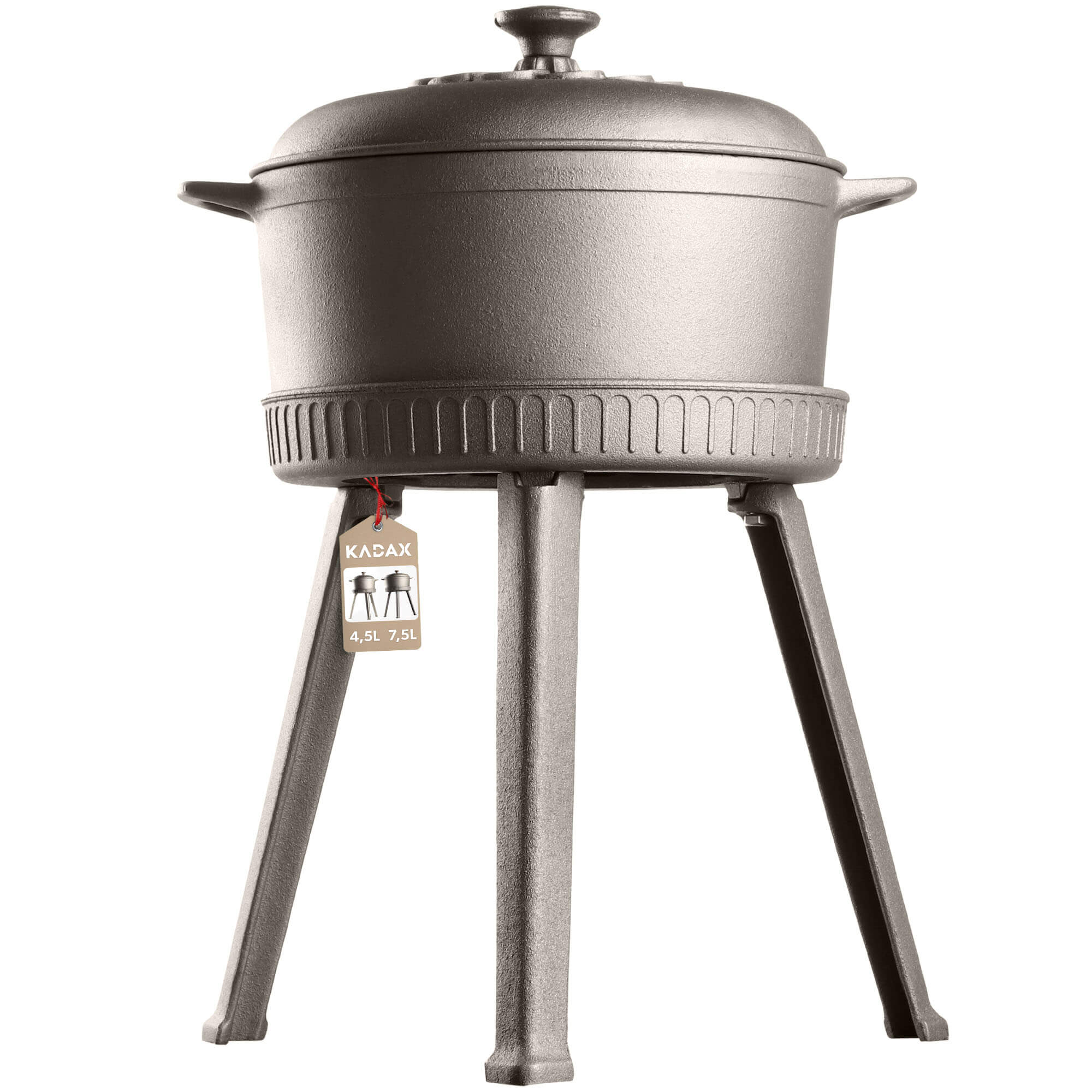 Kociołek żeliwny z rusztem 7.5L