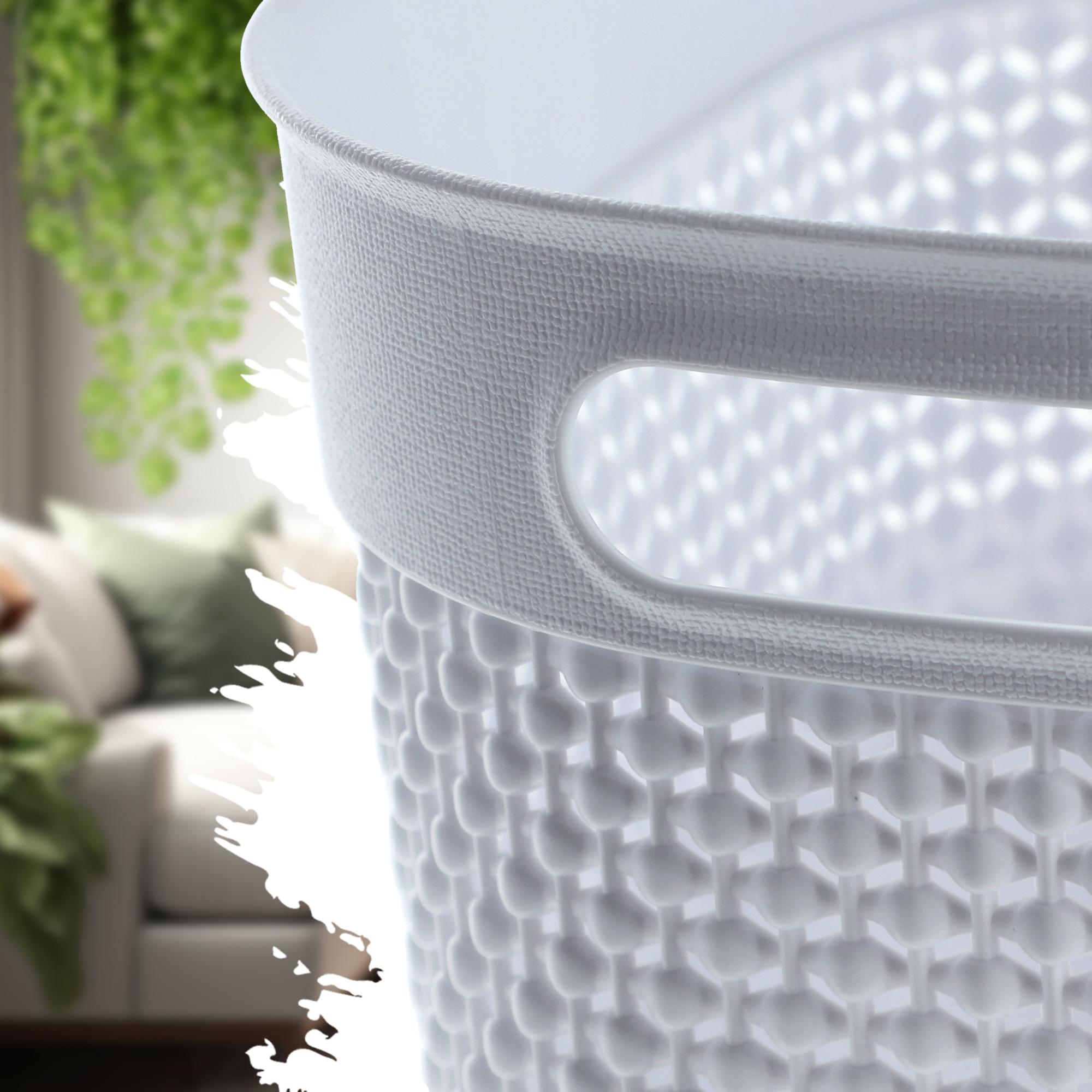 Koszyk prostokątny 3,5l Curver Filo Recycled, biały