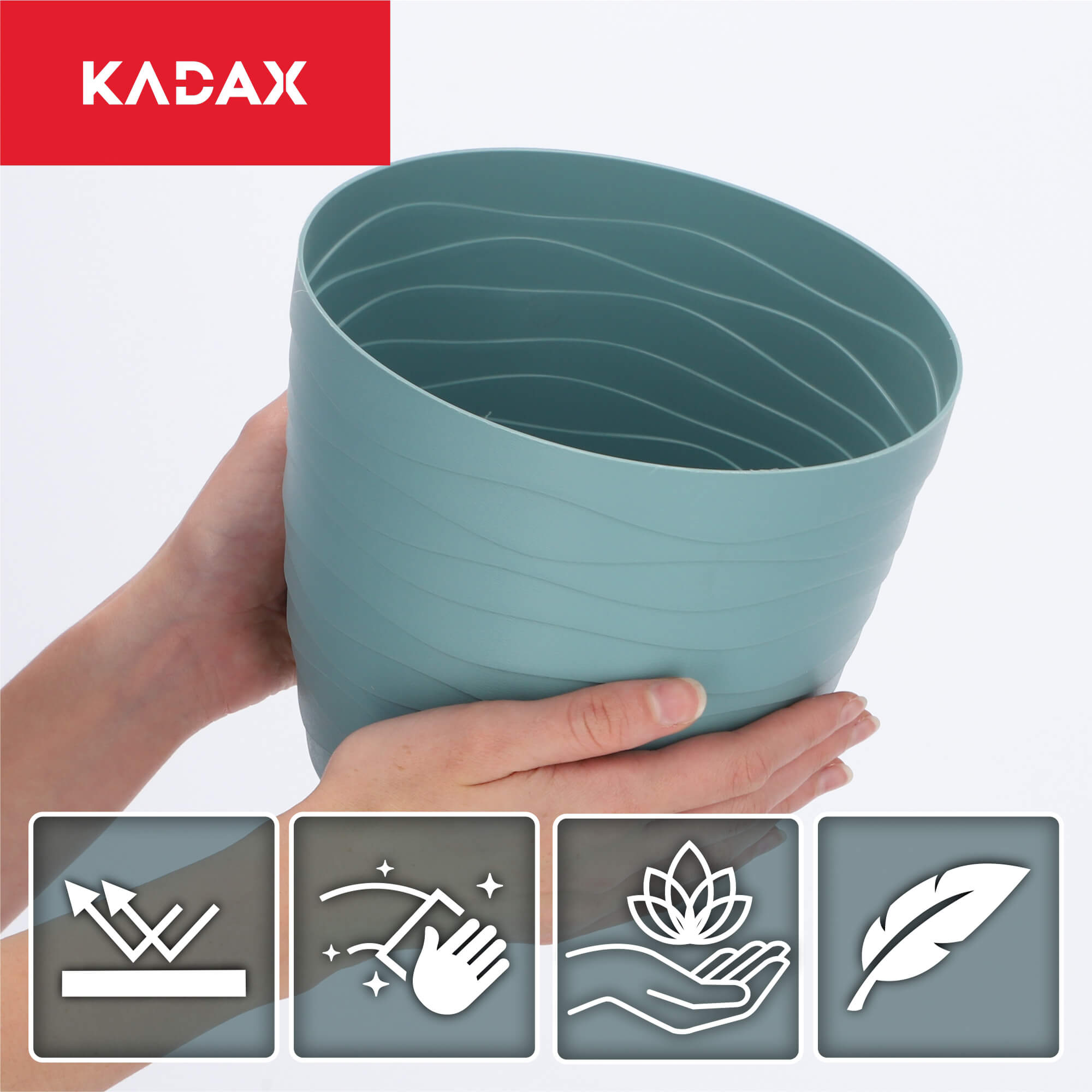 Doniczka okrągła Ufra 19 cm, zielona