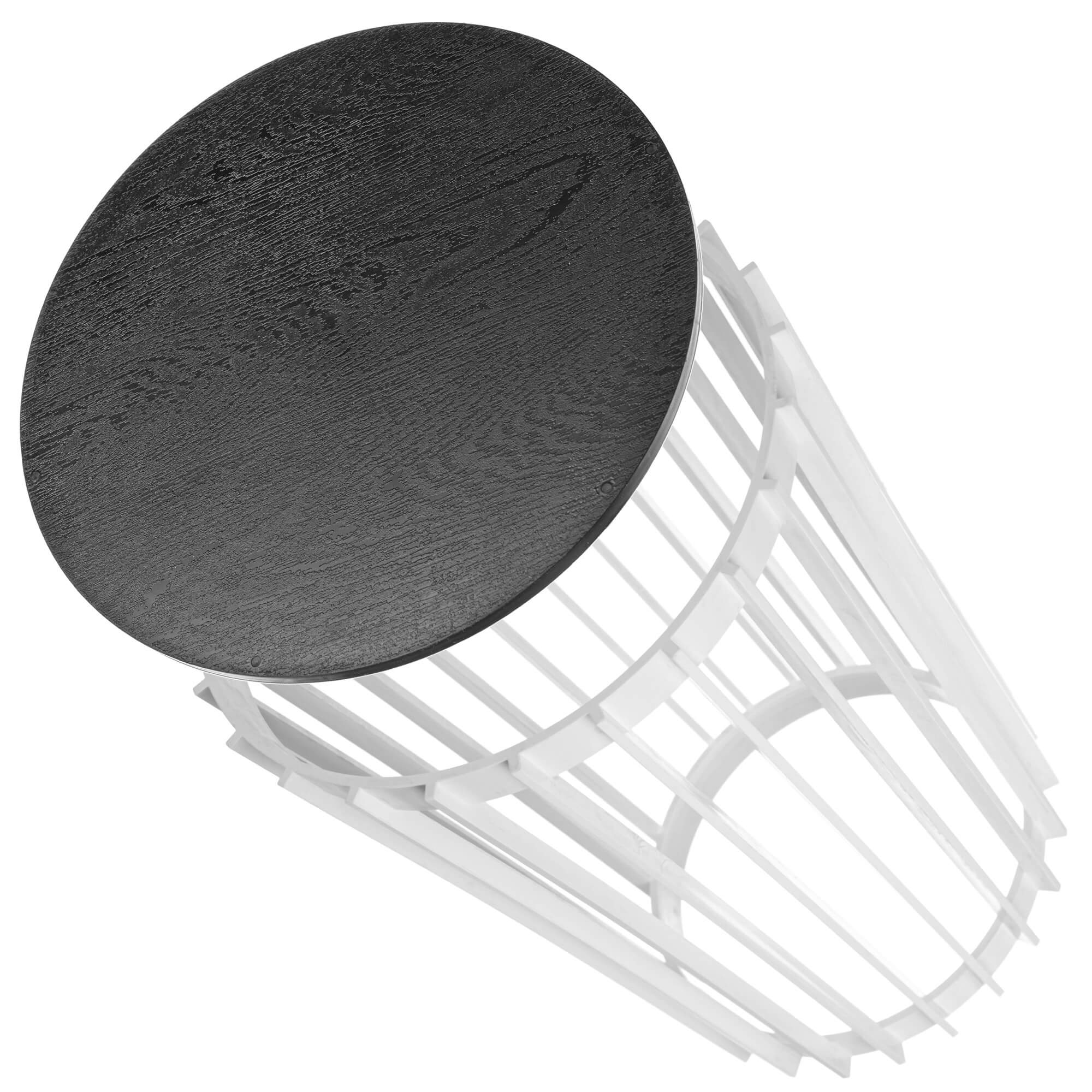 Kwietnik dwustronny Aytre 40 cm biały + blat czarny