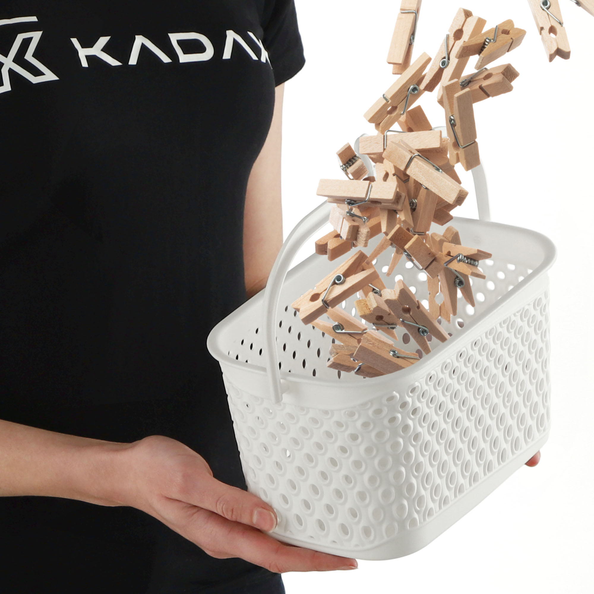 Koszyk na klamerki Jaca biały