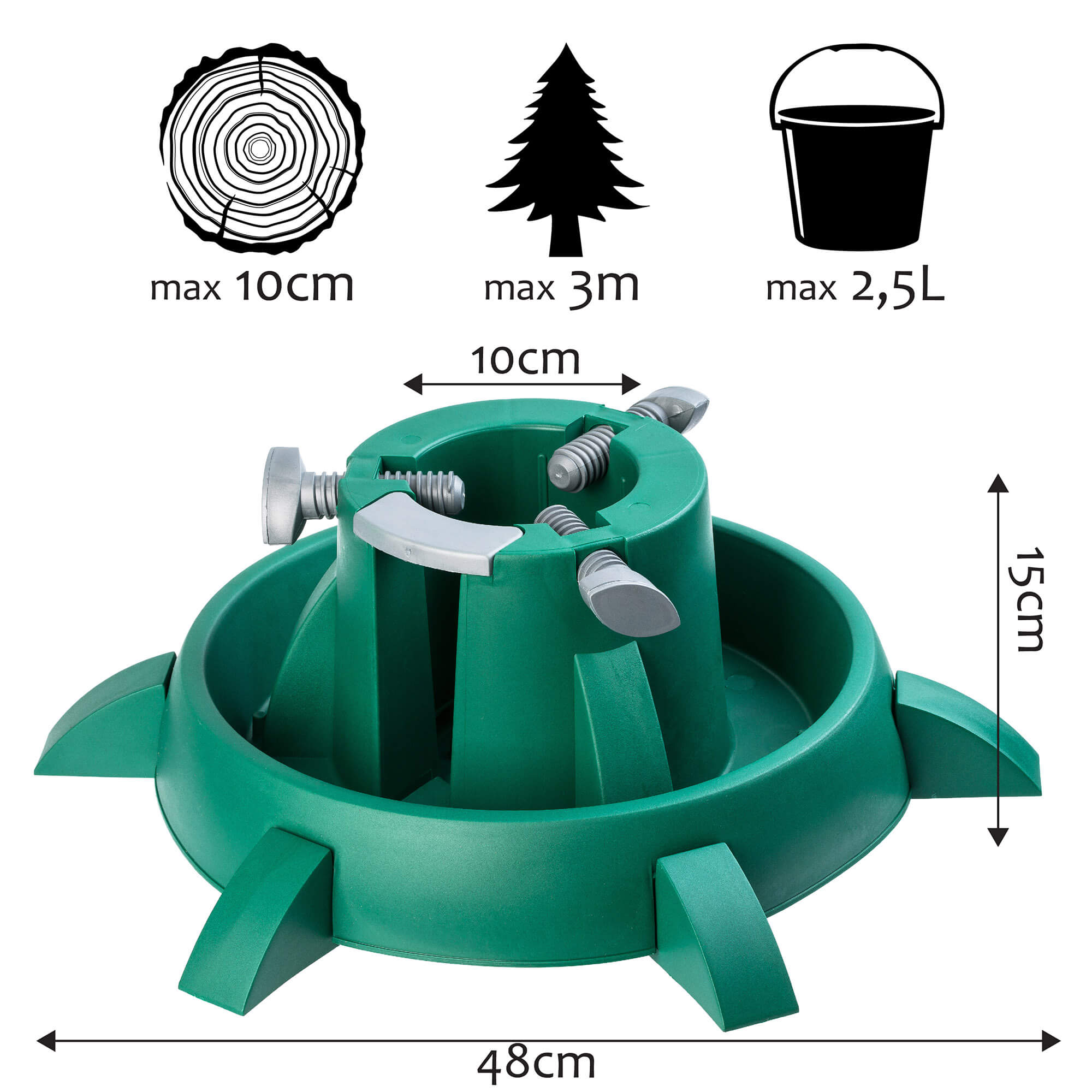 Stojak na choinkę 48cm zielony