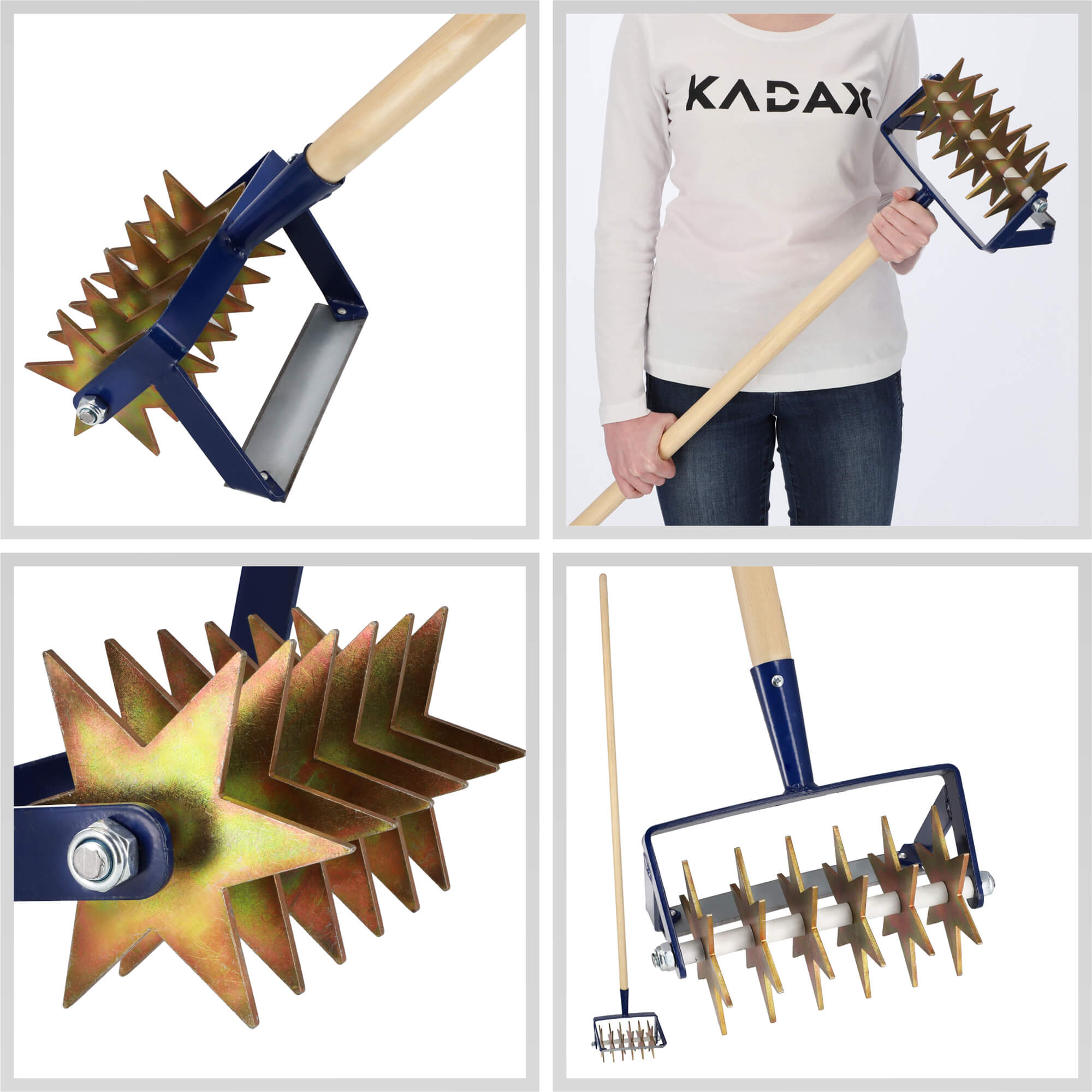 Spulchniacz Kesti 2w1 166 x 23 cm, niebieski