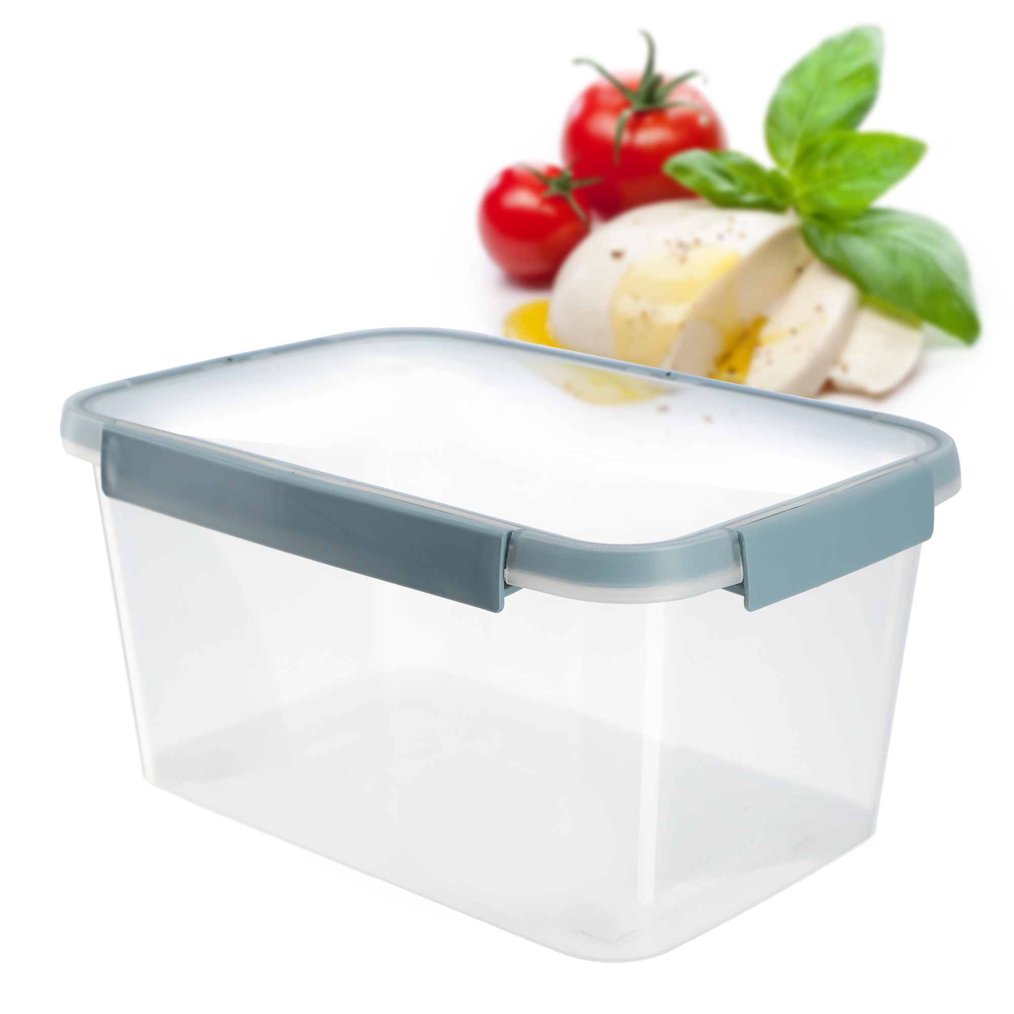 Pojemnik na żywność 5L Curver Smart Fresh Eco, szarobłękitny