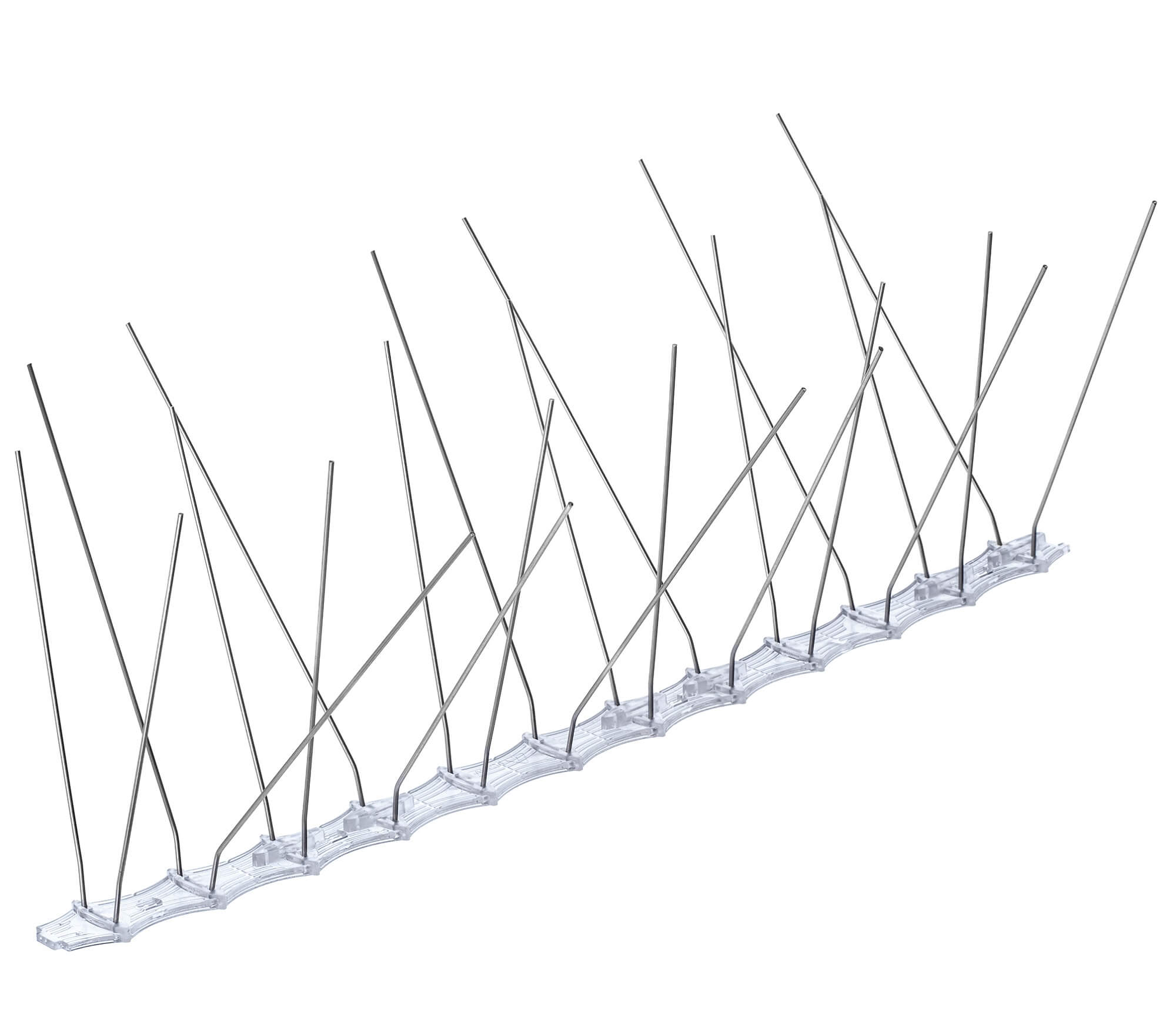 Kolce na ptaki 33 x 17 cm, srebrne