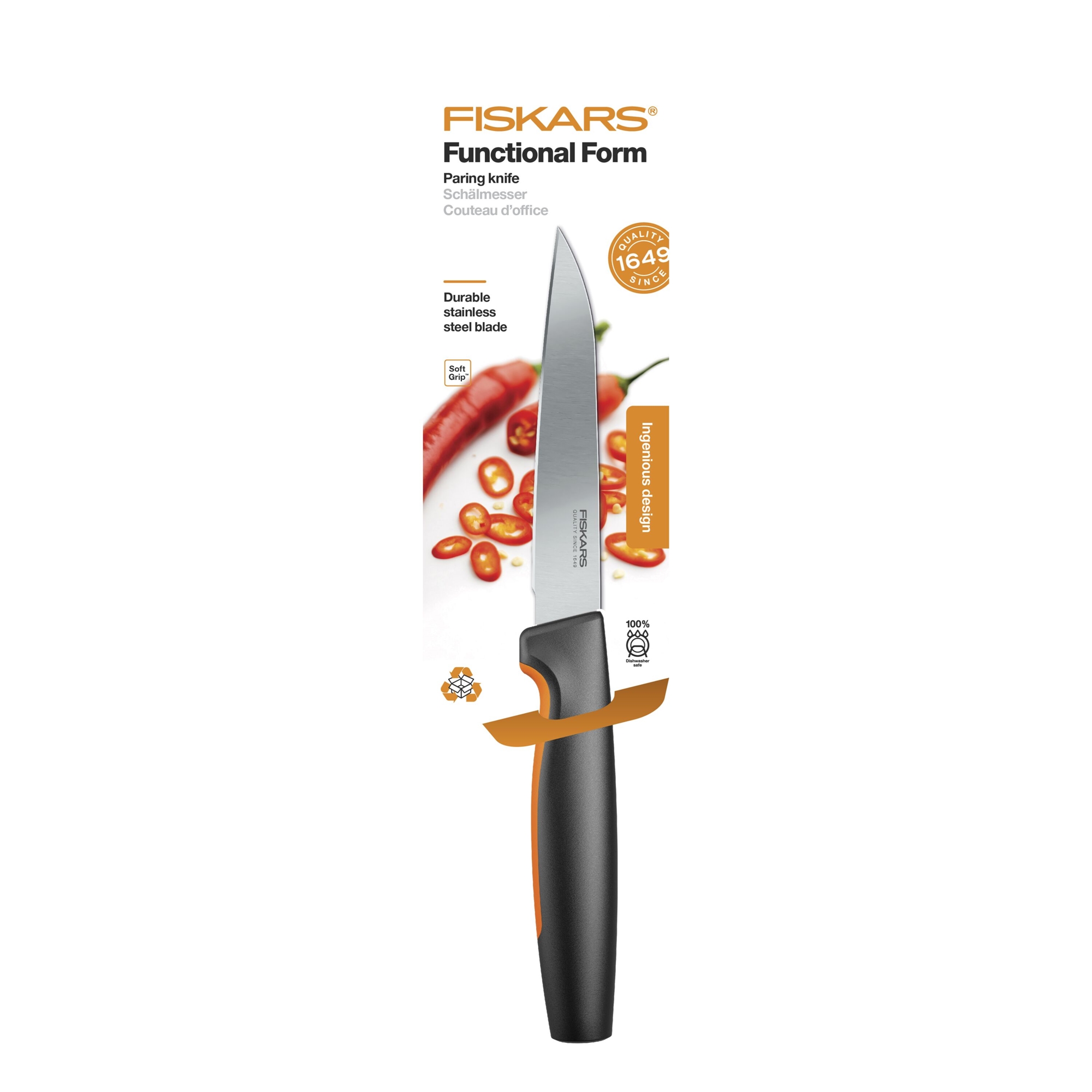 Fiskars 1057542 FF Nóż do obierania 11 cm