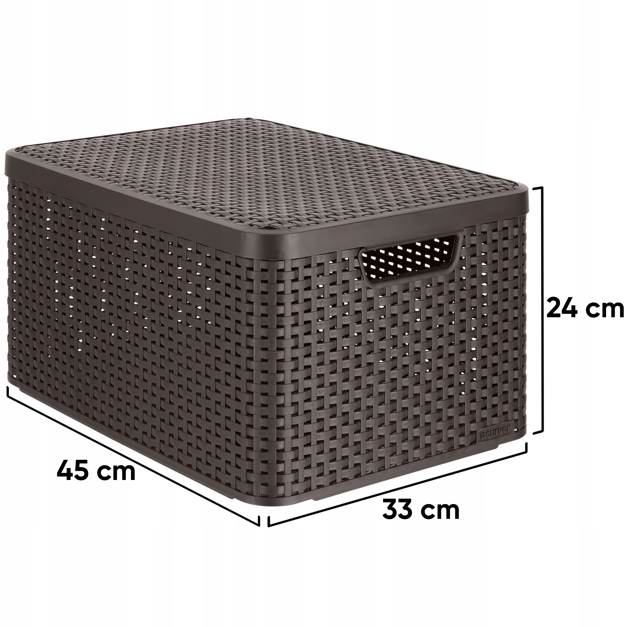 Pojemnik z pokrywą 30L Curver Style, brązowy