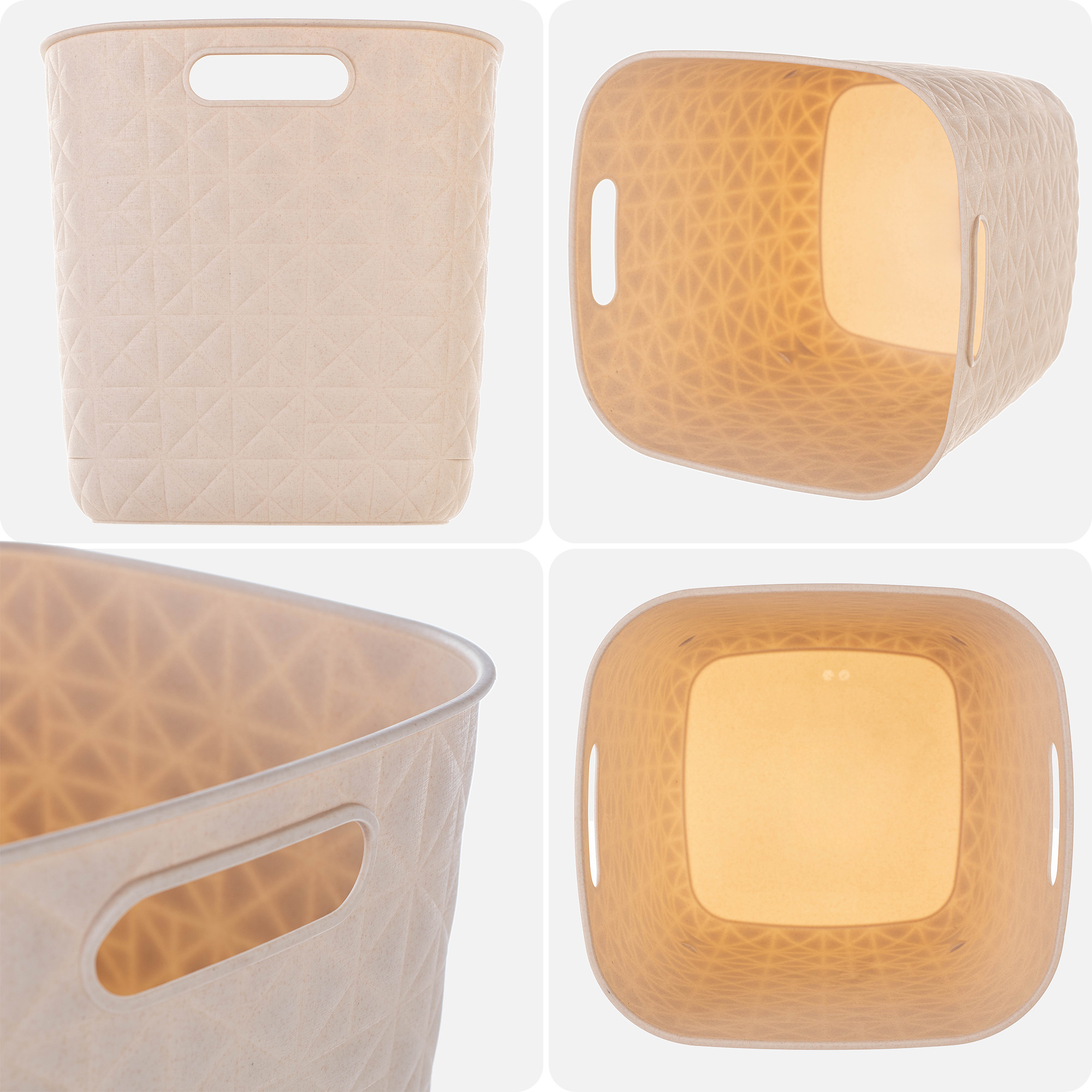 Koszyk Curver Softex kwadratowy 15L kremowy