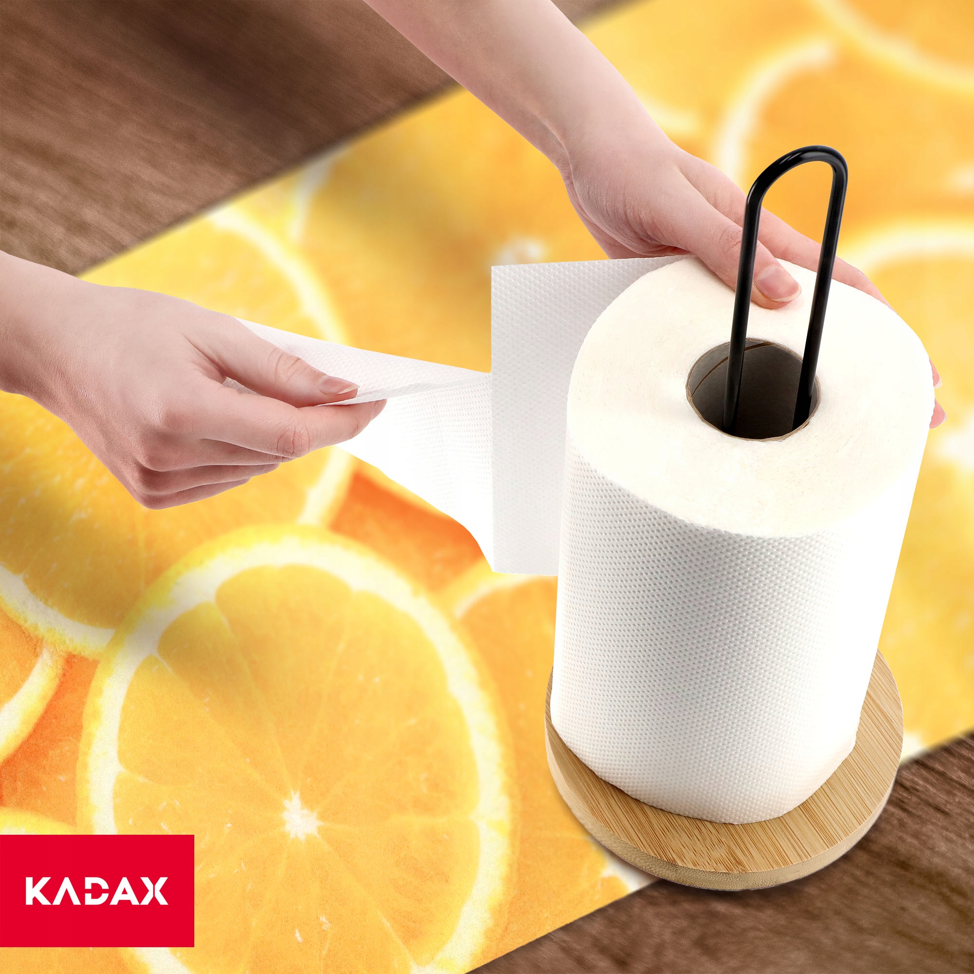 Stojak na ręcznik papierowy Barega 33 x 15 cm, czarny