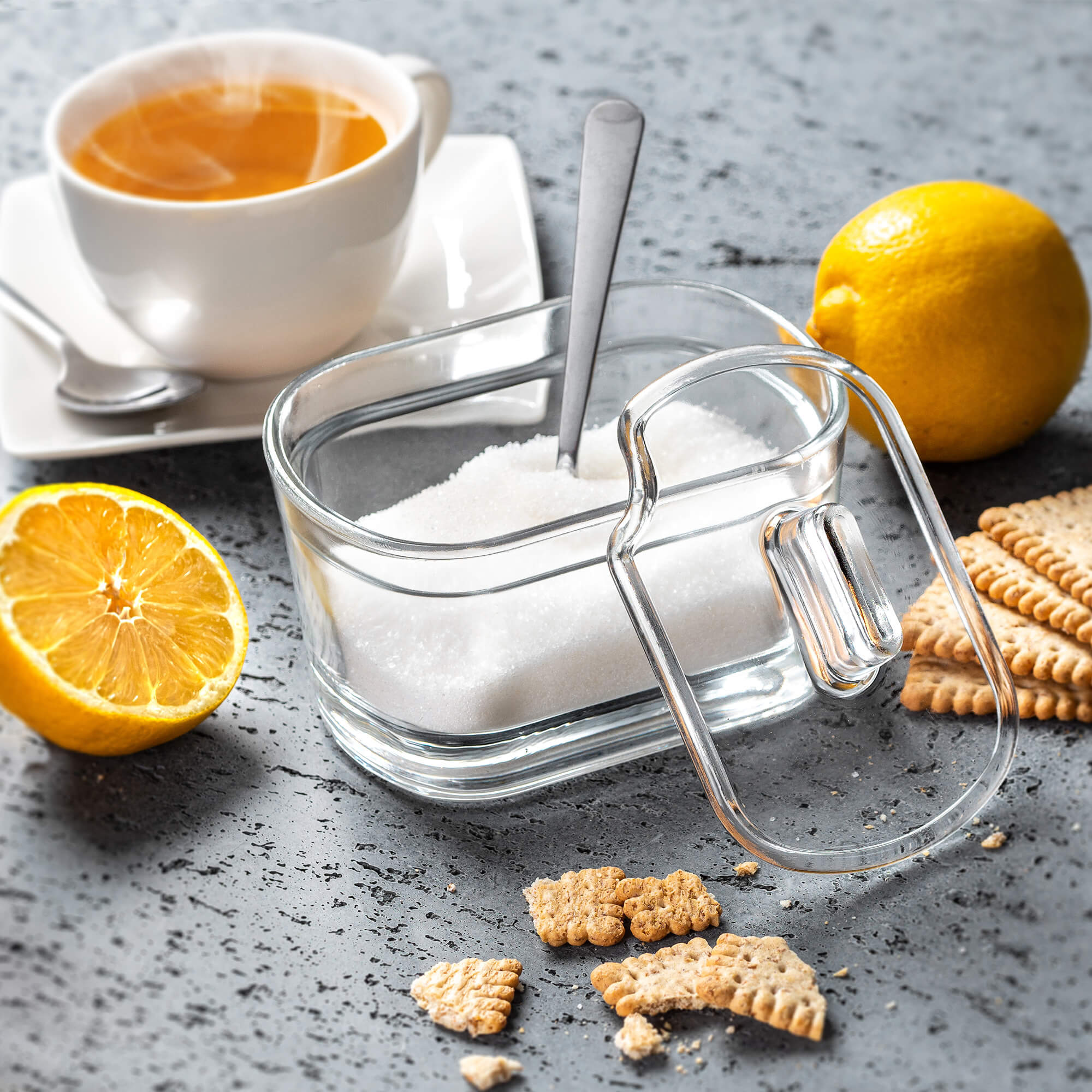 Cukiernica szklana z pokrywką Riano