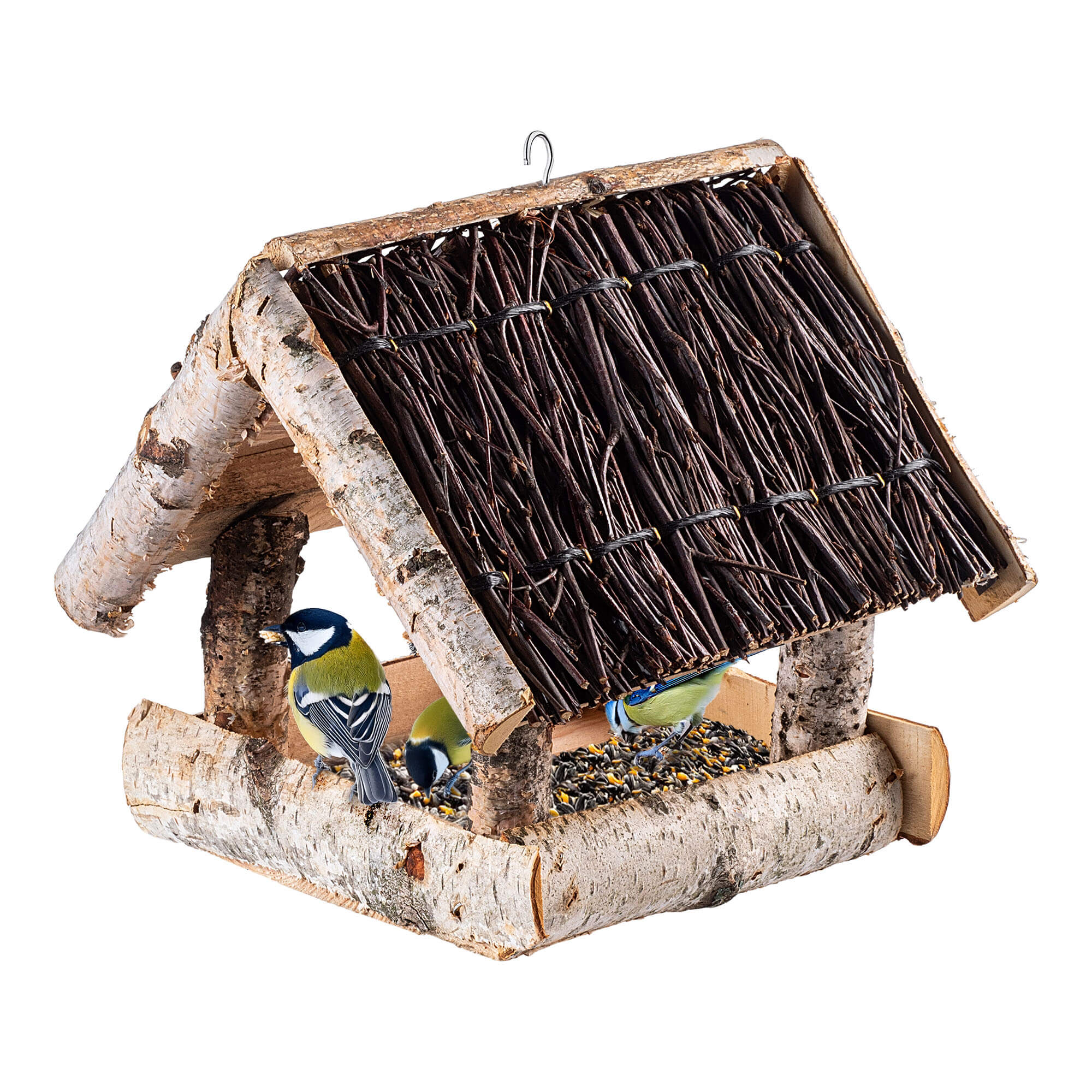 Karmnik dla ptaków z brzozy Revel 26 x 25 cm