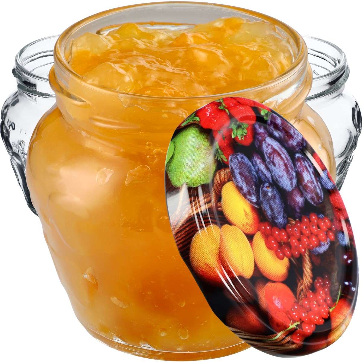 Słoiki Kemi 200ml 100szt 66mm + wieczka "Mix Owoców"