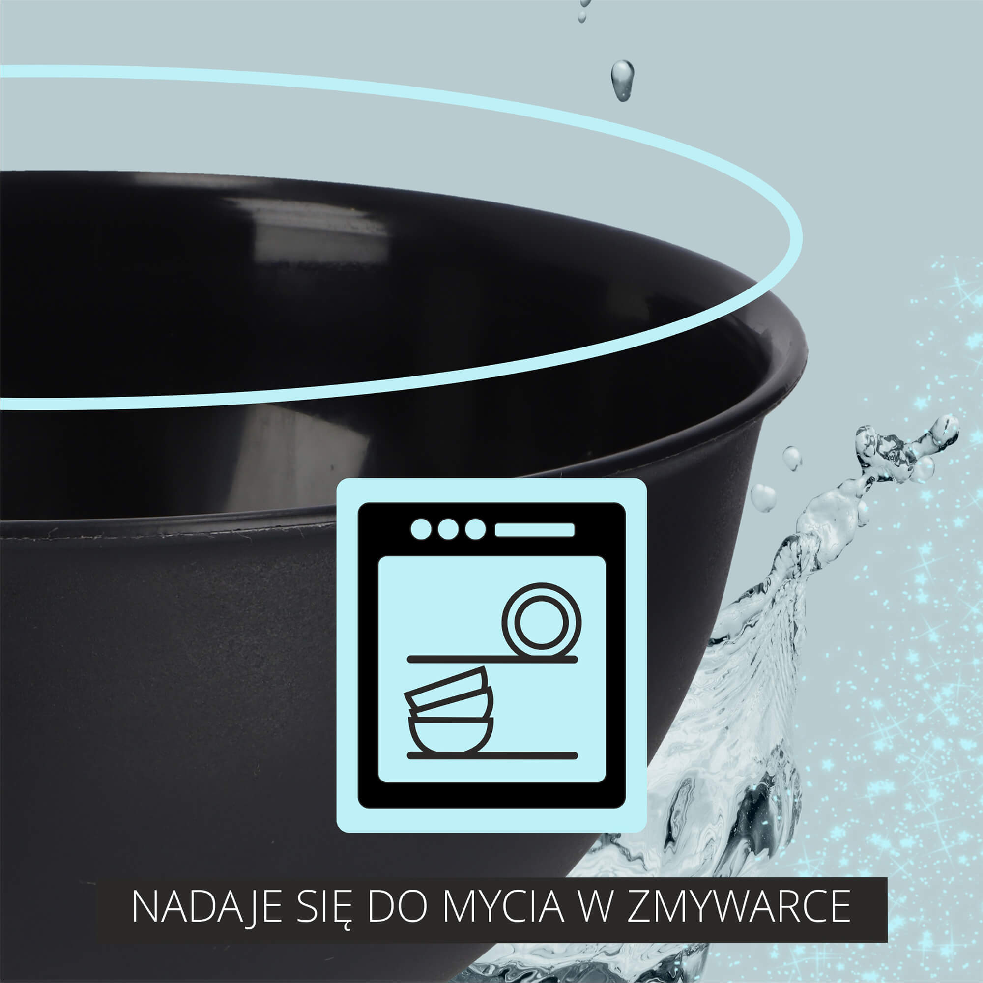 Plastikowa miska kuchenna Musano 1L, antracytowa