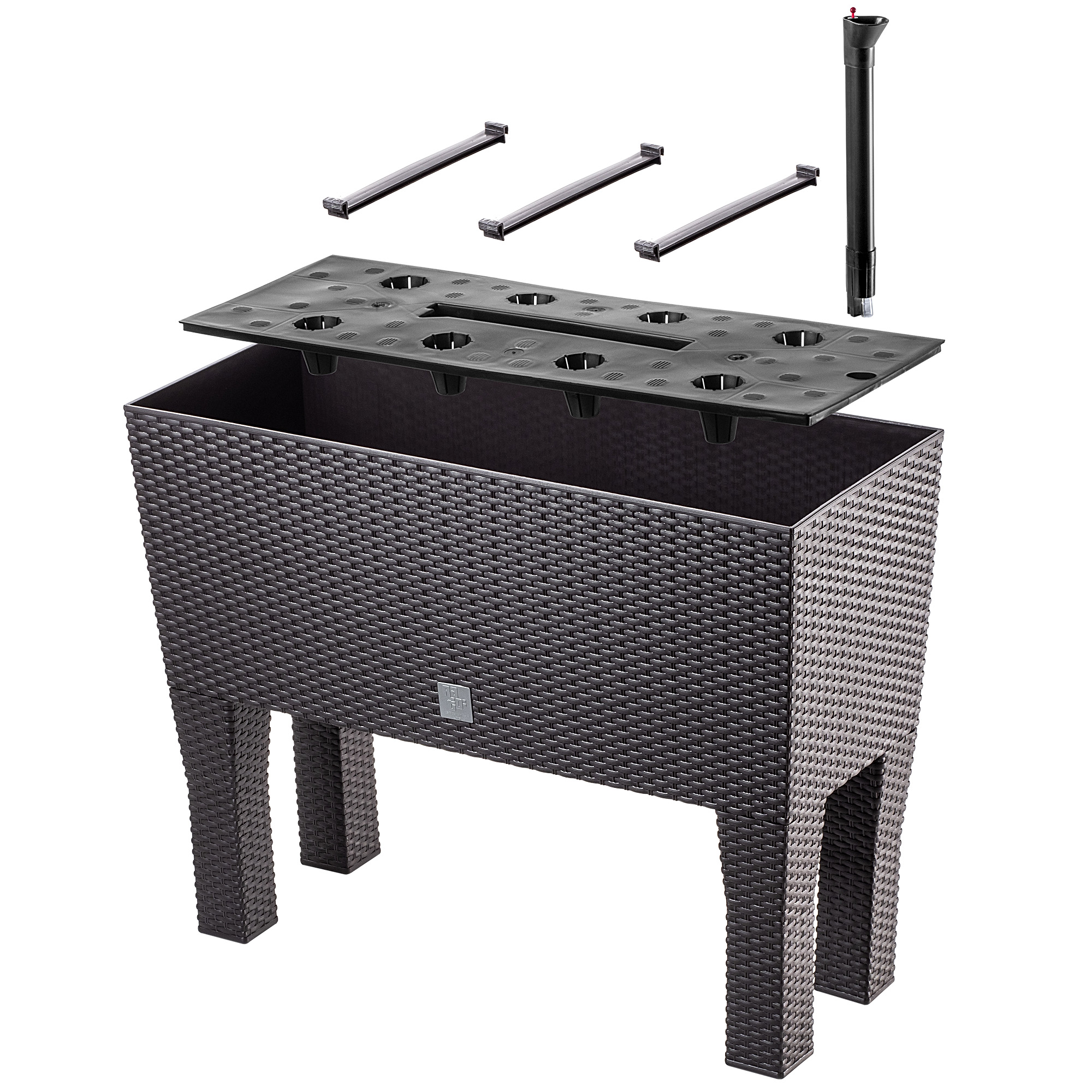 Doniczka z systemem nawadniania Trikala 80 cm, ciemny brąz