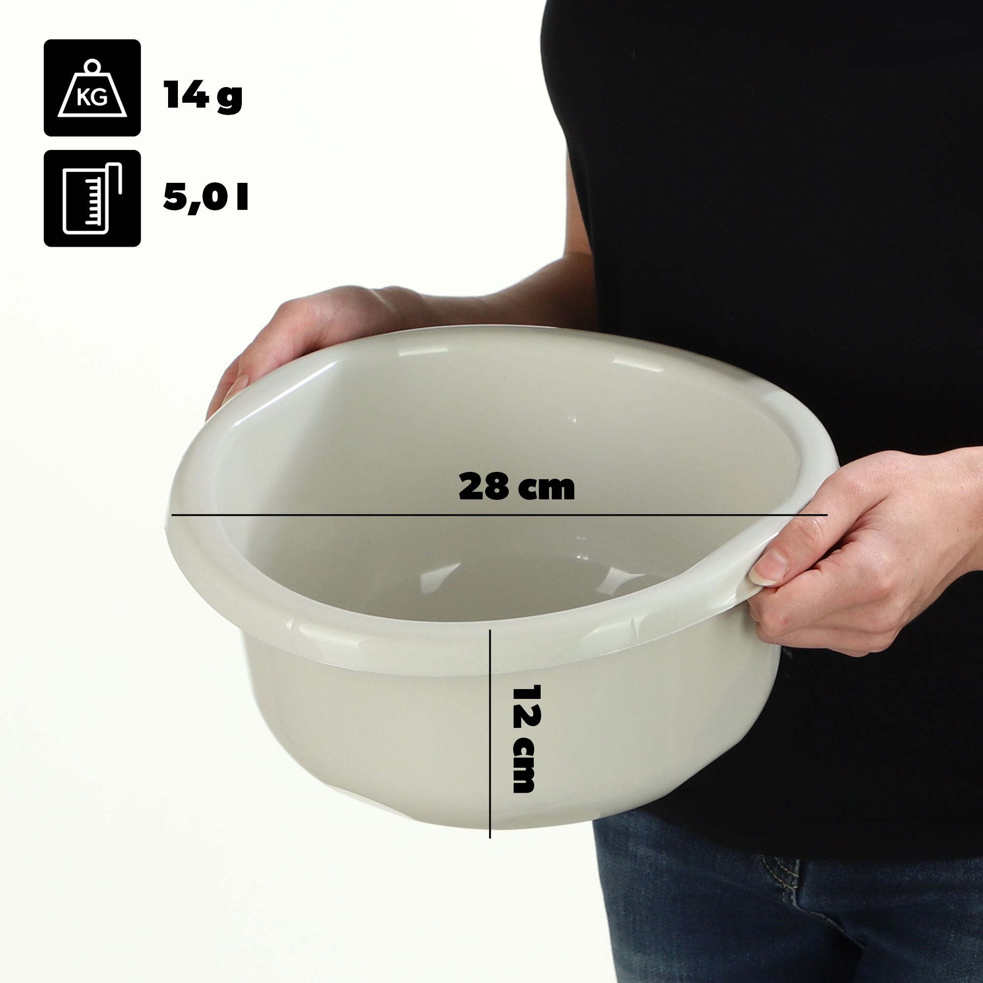 Miska łazienkowa z uszami Lari 5L biała