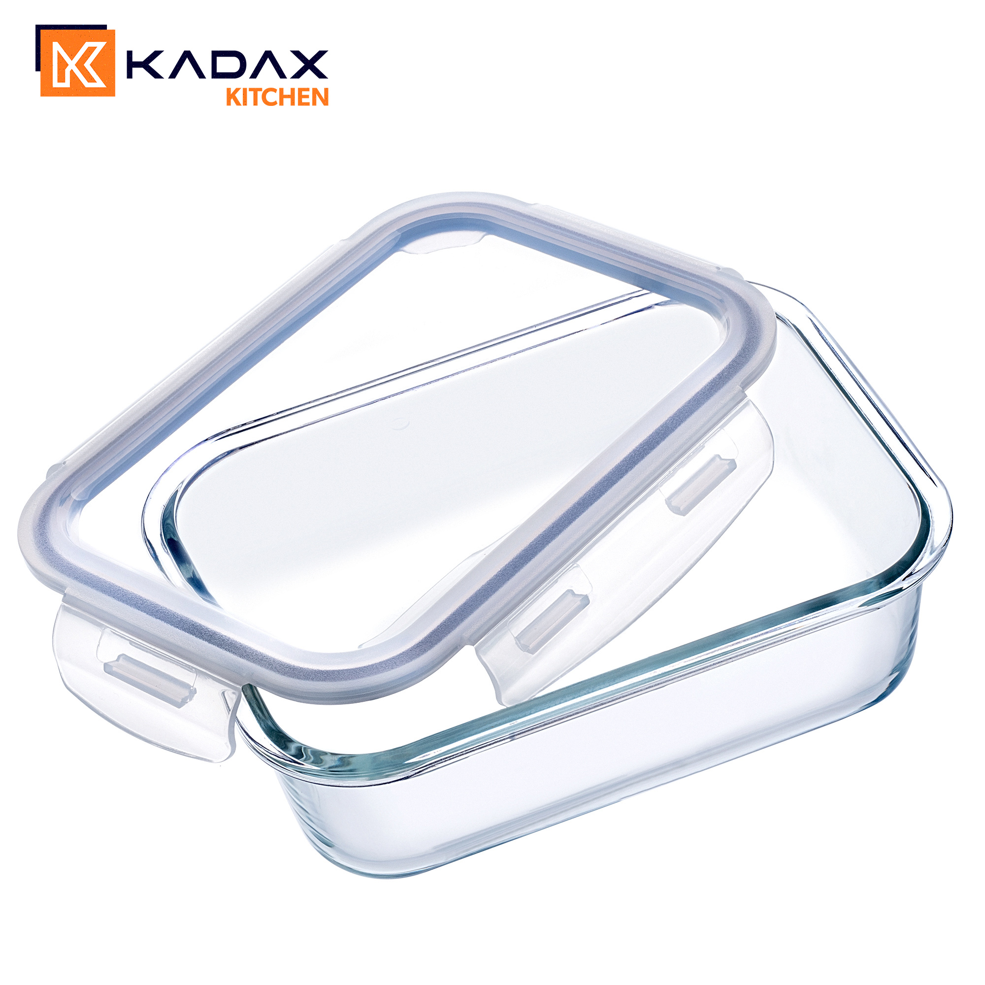 Szklany pojemnik na żywność Athie 640ml prostokątny