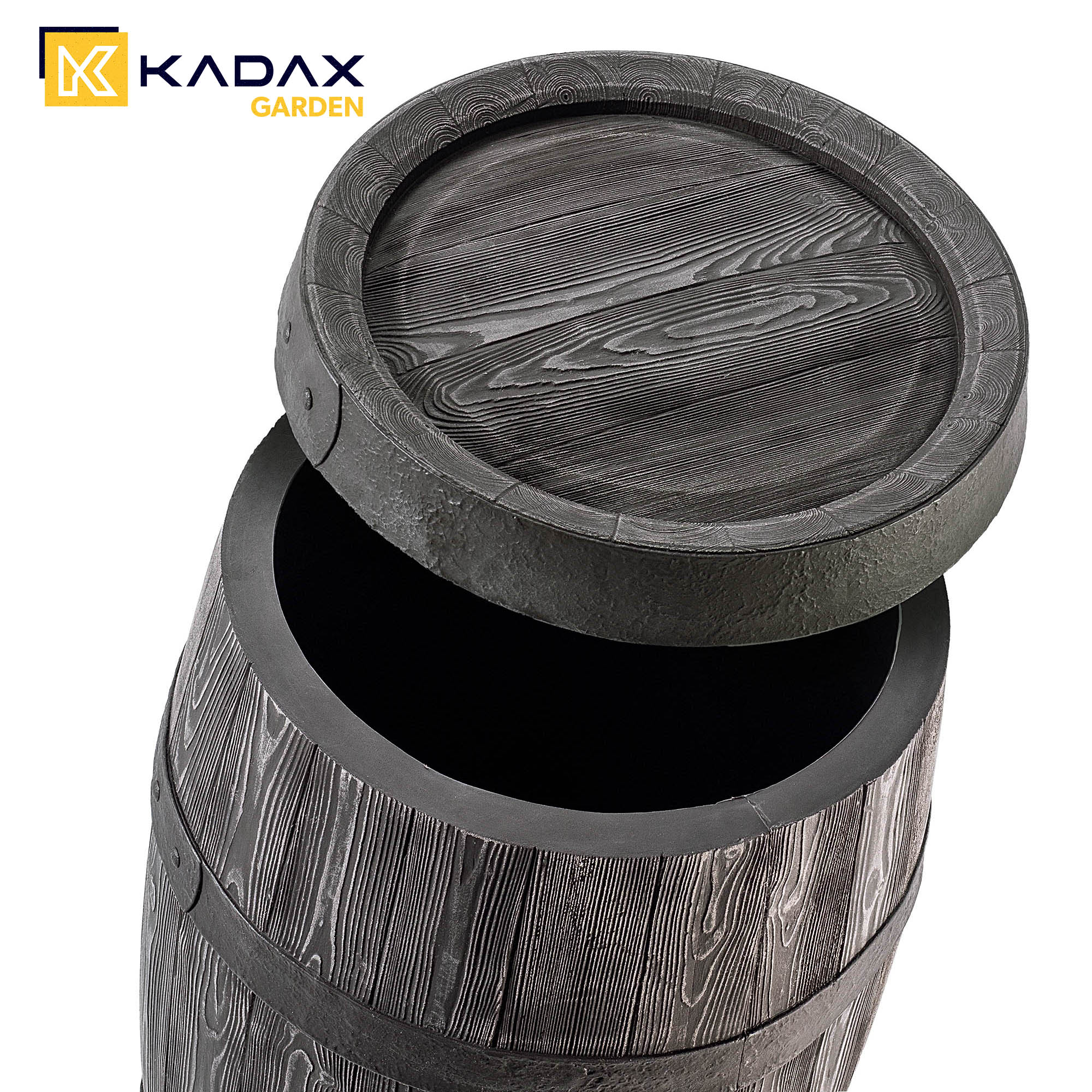 Zbiornik, beczka na deszczówkę Talais 250L + zestaw przyłączeniowy brąz