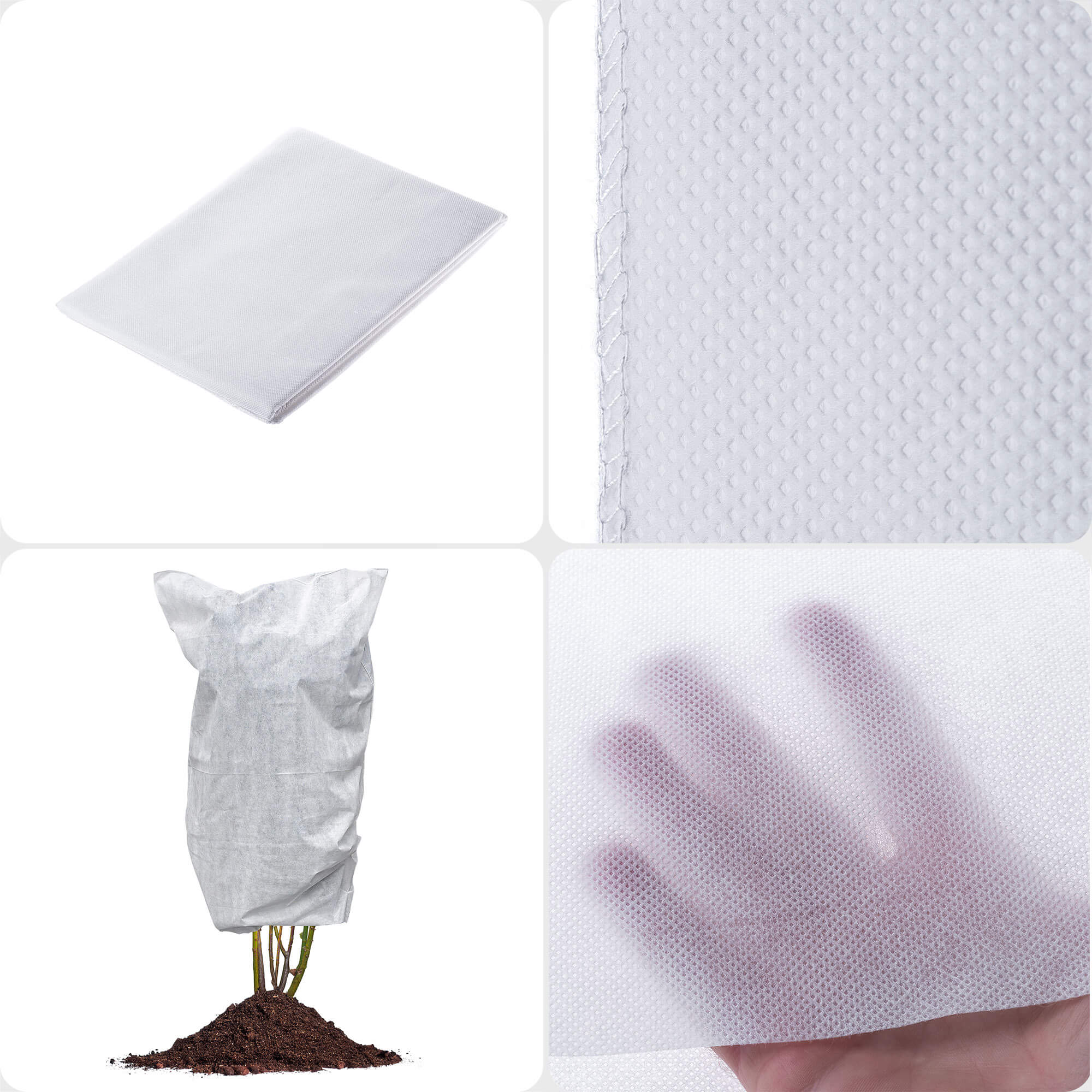 Kaptur ochronny na rośliny Vatan 1 x 1.6 m 50 g/m² biały 1 szt.