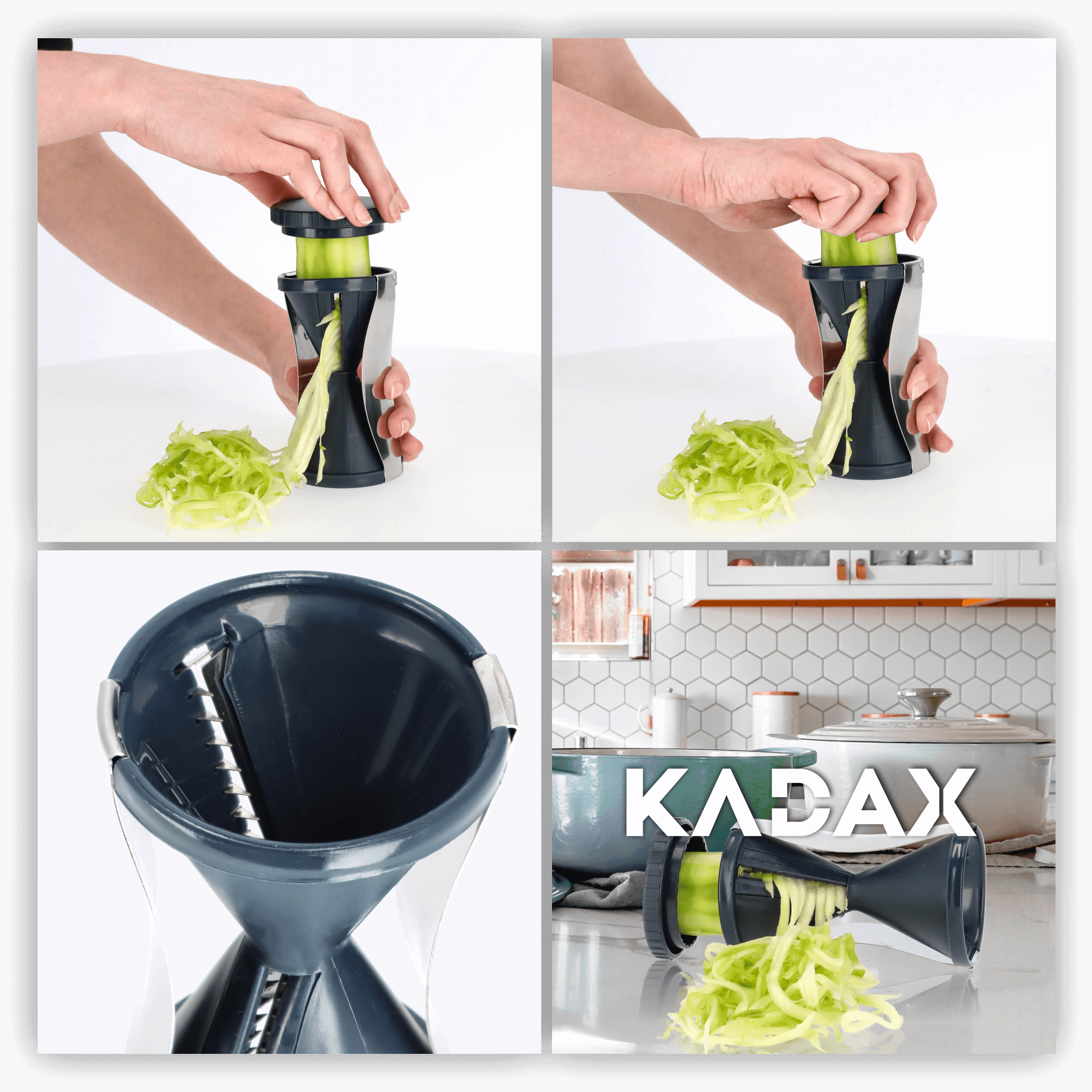 Plastikowa temperówka do warzyw 13 cm, szara