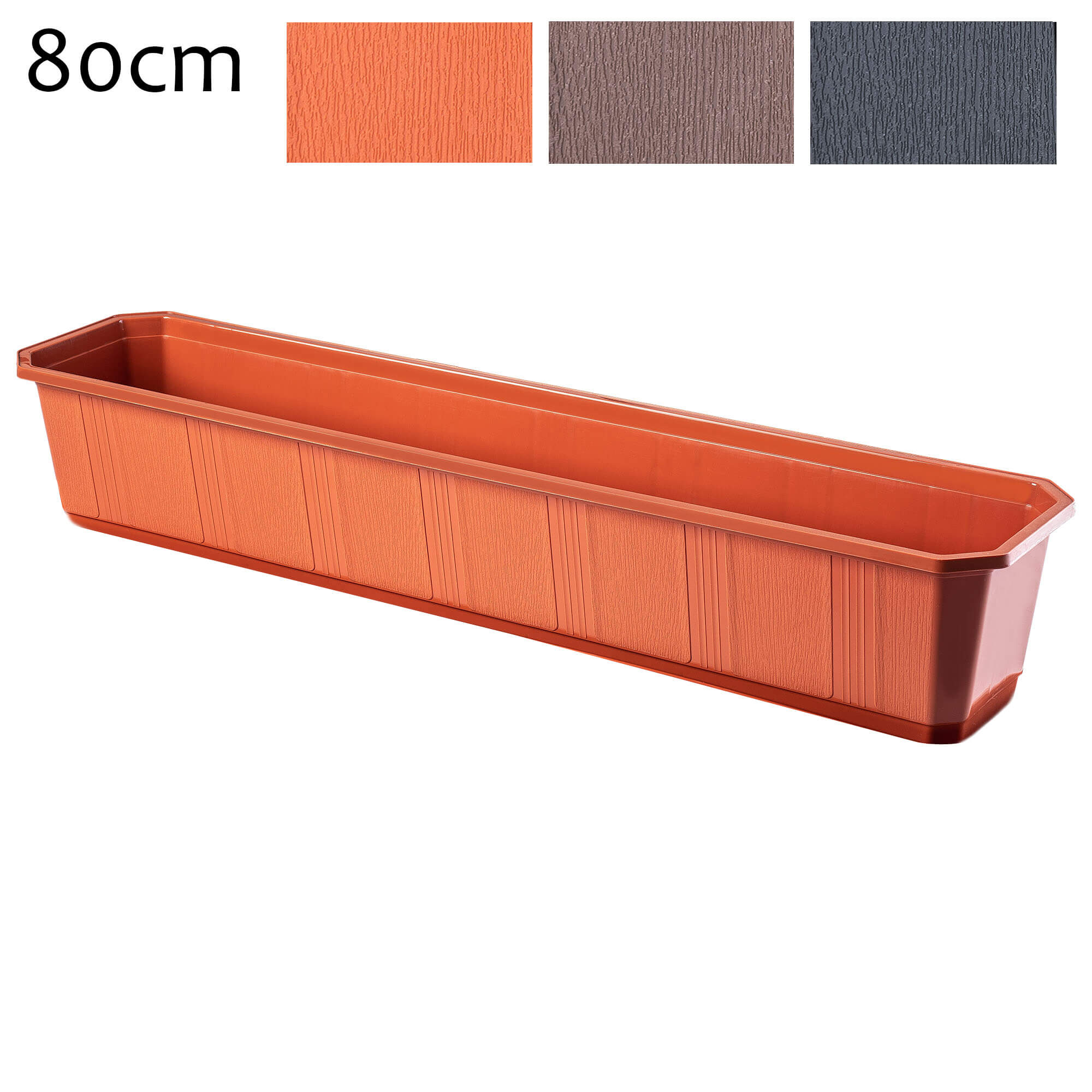 Doniczka balkonowa Trani 80 cm, terrakota