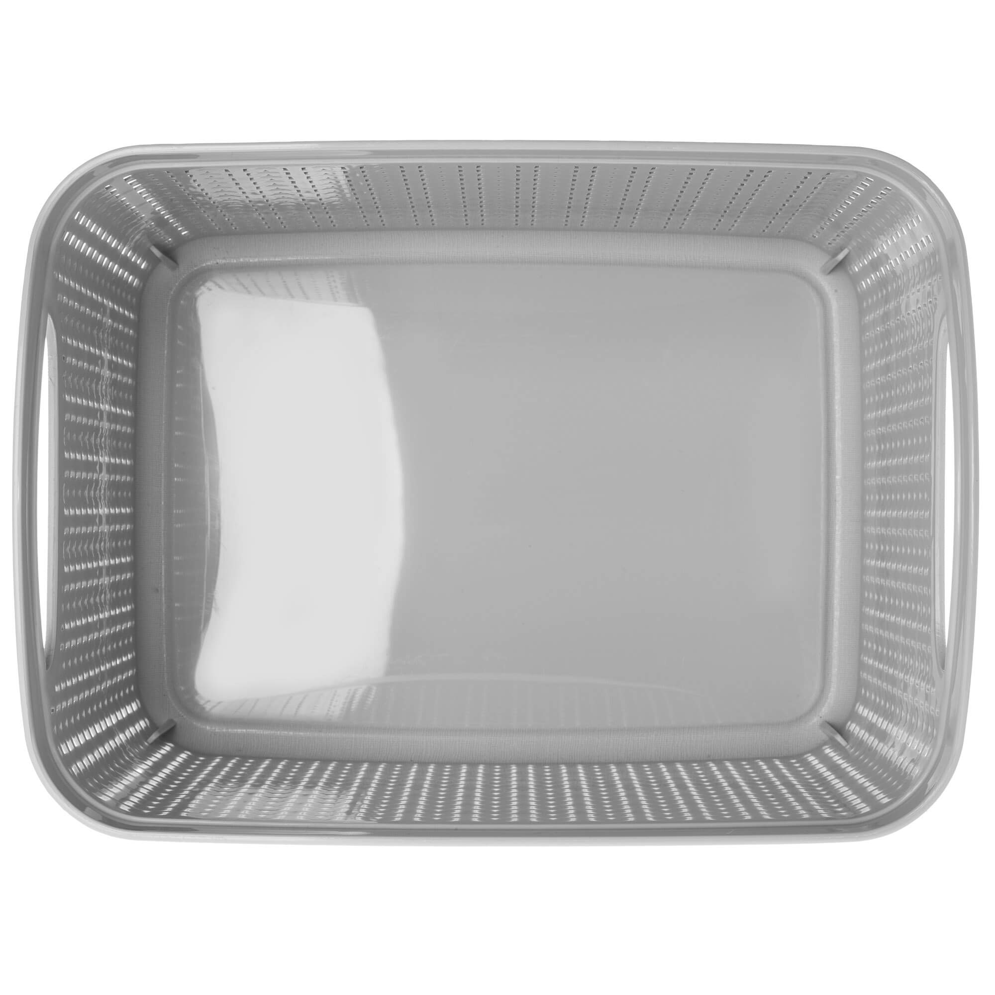 Koszyk plastikowy prostokątny Fonti 6.6L, szary, 2 szt.