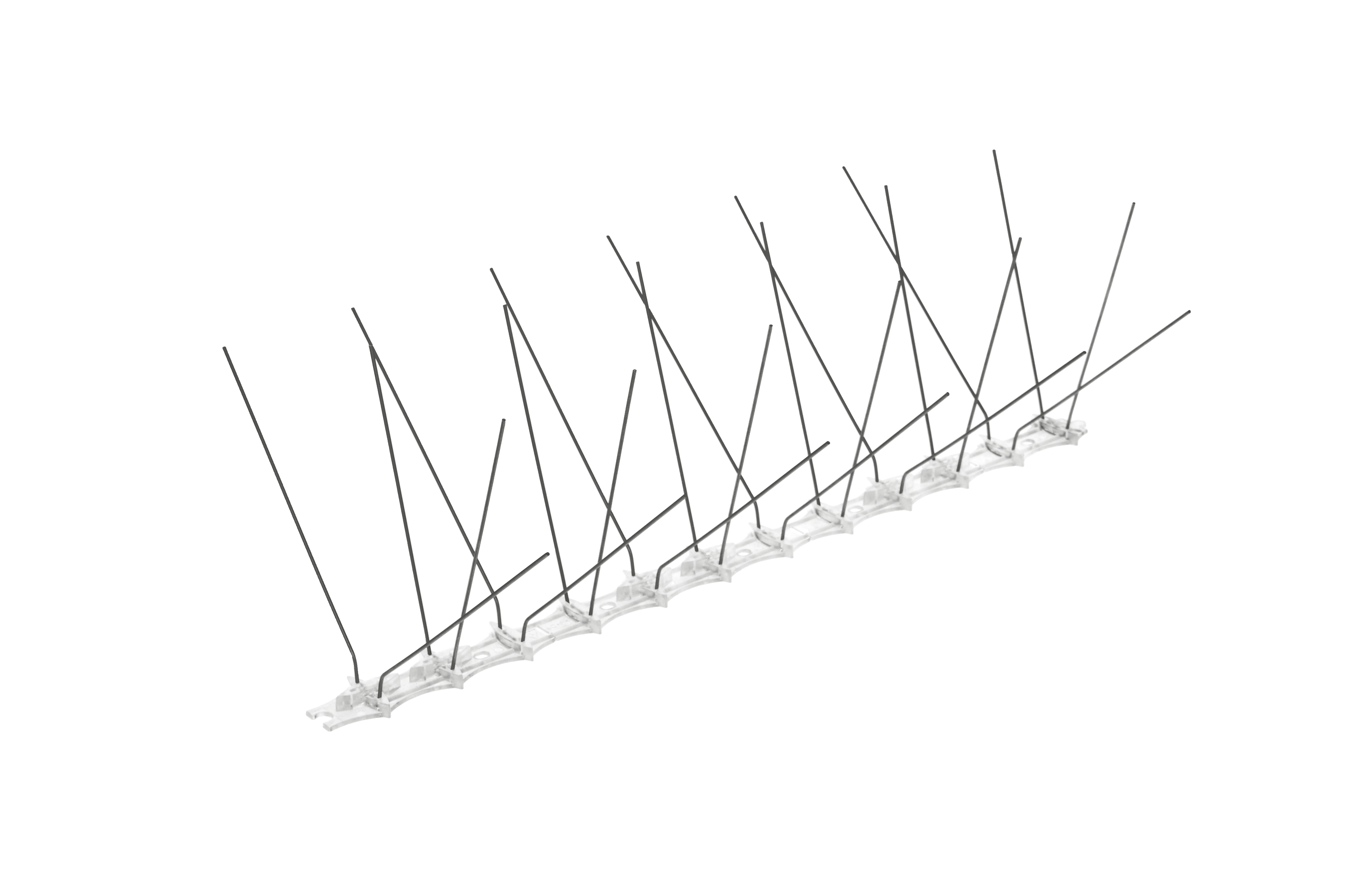 Kolce na ptaki 33 x 17 cm, srebrne