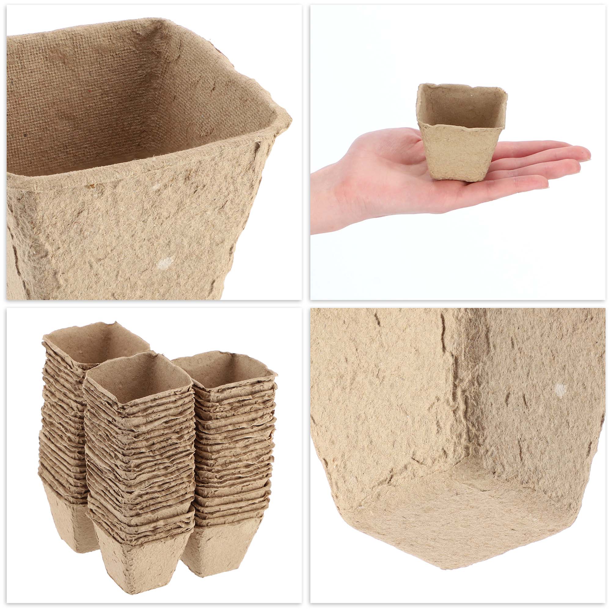 Doniczki torfowe Turgon na rozsady zestaw 10 paletek 16x12 cm + 72 doniczki 6 cm