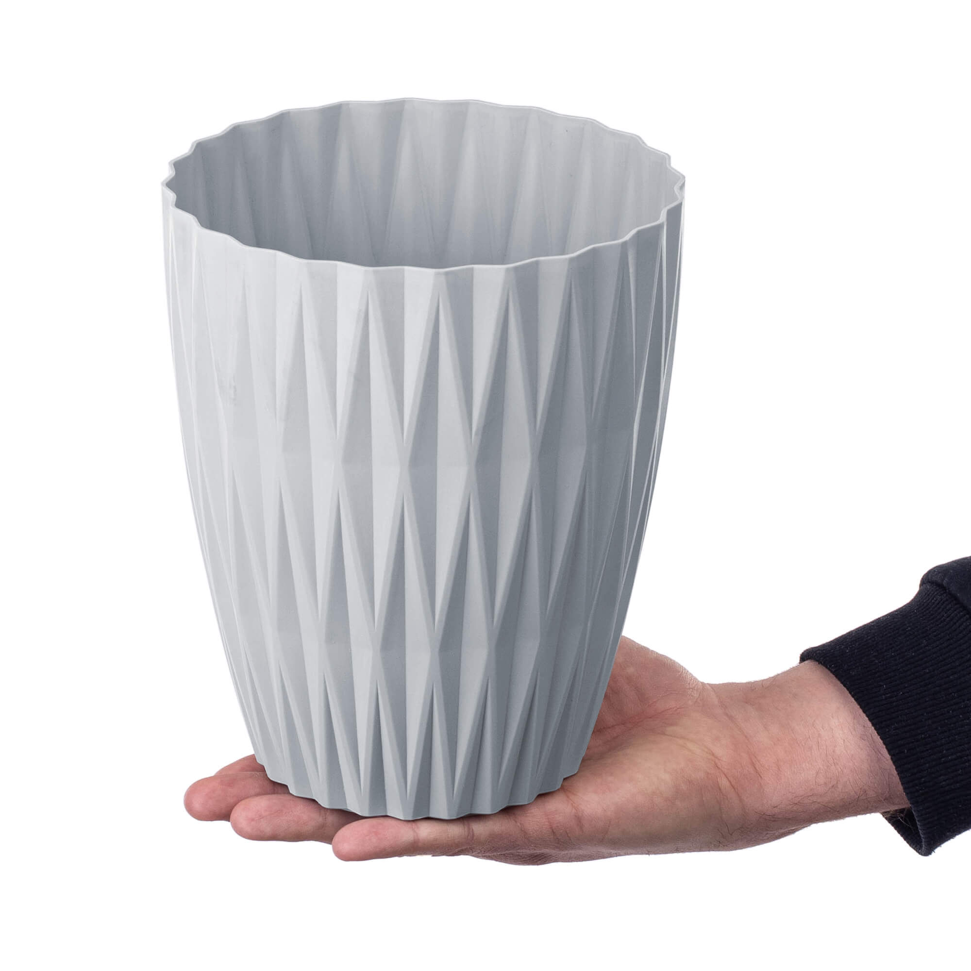 Doniczka z wkładką Terce 15 cm szara
