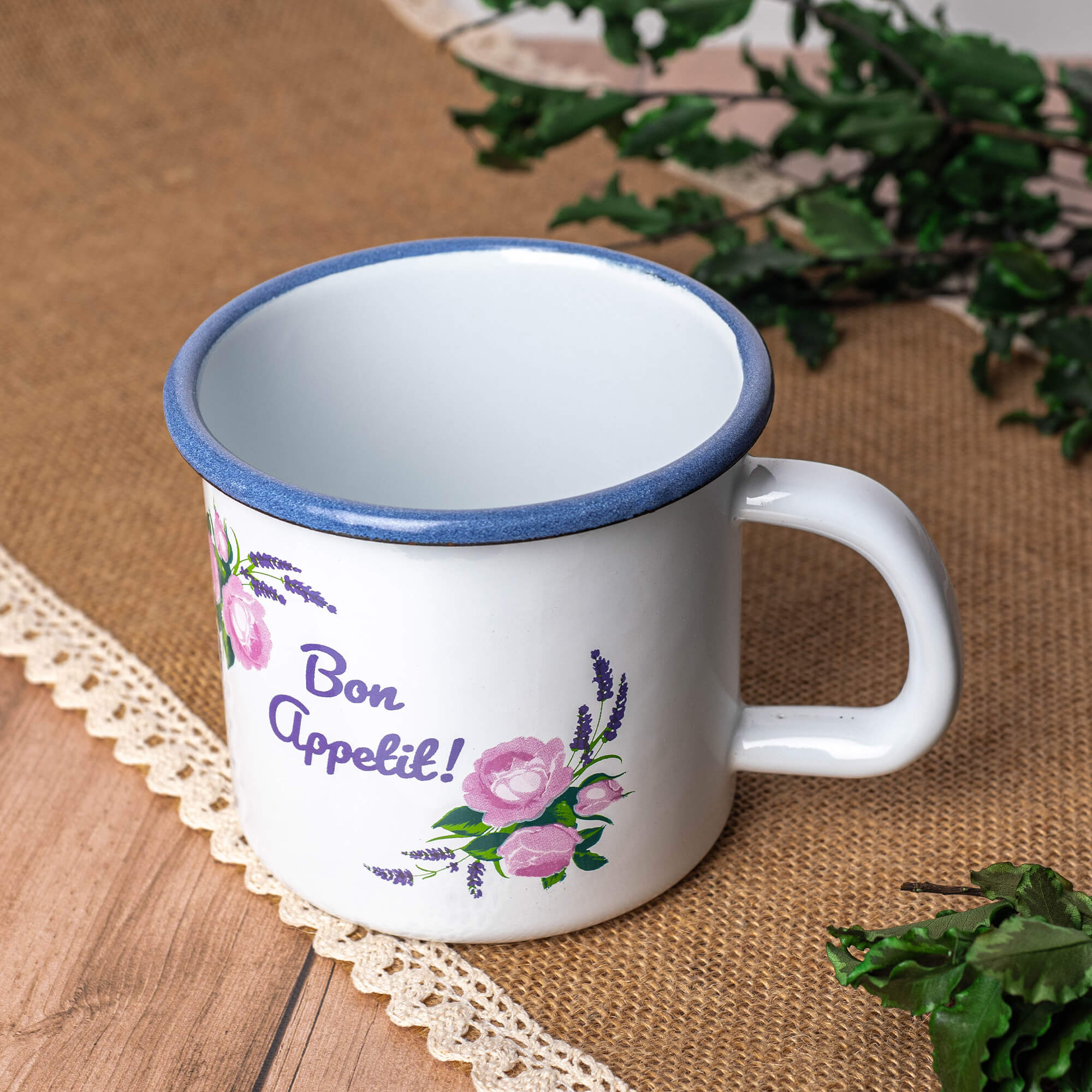 Kubek emaliowany Scerni 800 ml biały