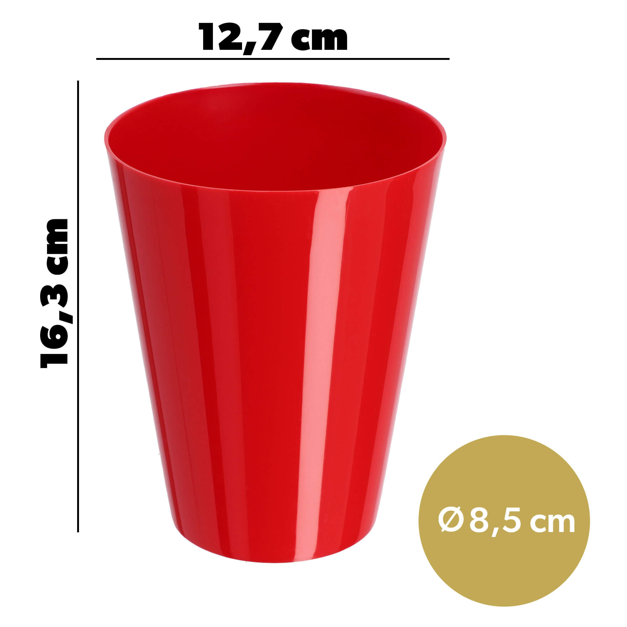 Doniczka na storczyka Cerda 13 cm, czerwona