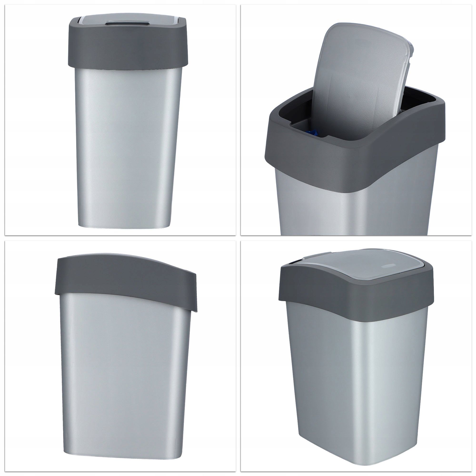 Kosz na śmieci Curver Flip Bin 25L, grafitowy