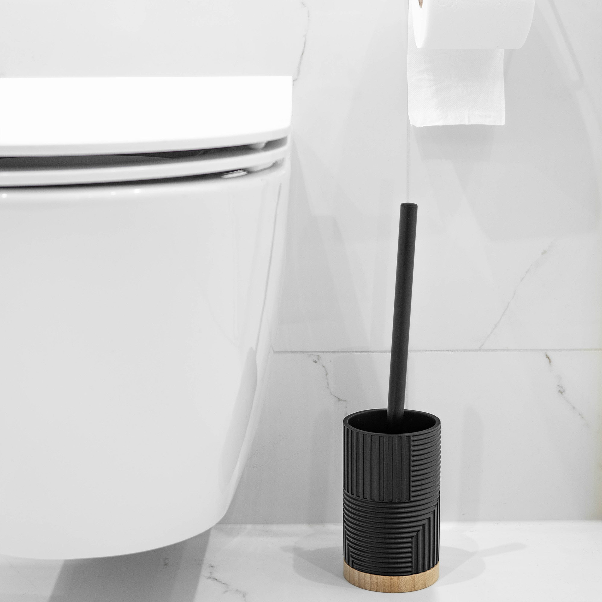 Szczotka WC Lunel okrągła czarna