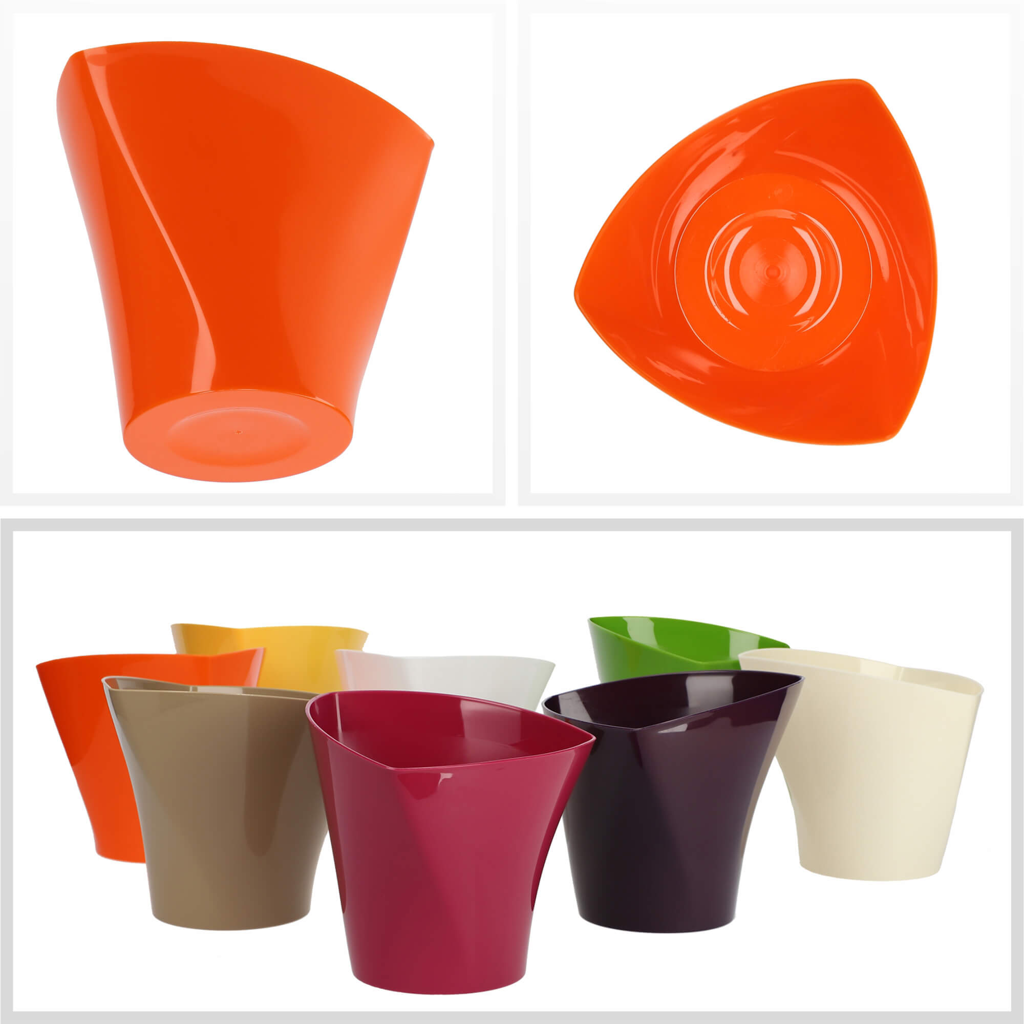 Doniczka na kwiaty Sisco 13 cm, pomarańczowa