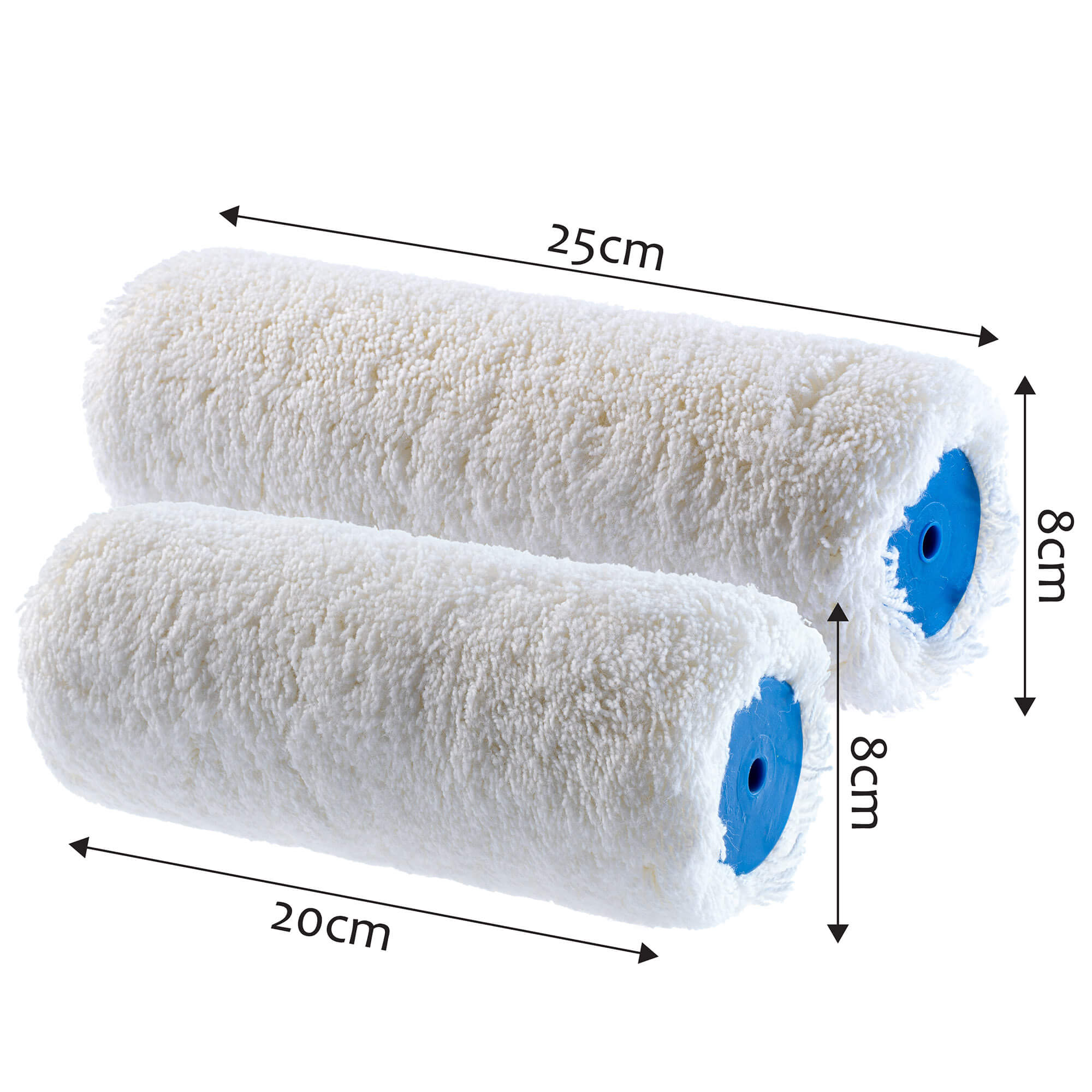Wałki malarskie Paxson białe 20 + 25 cm x 4 szt.
