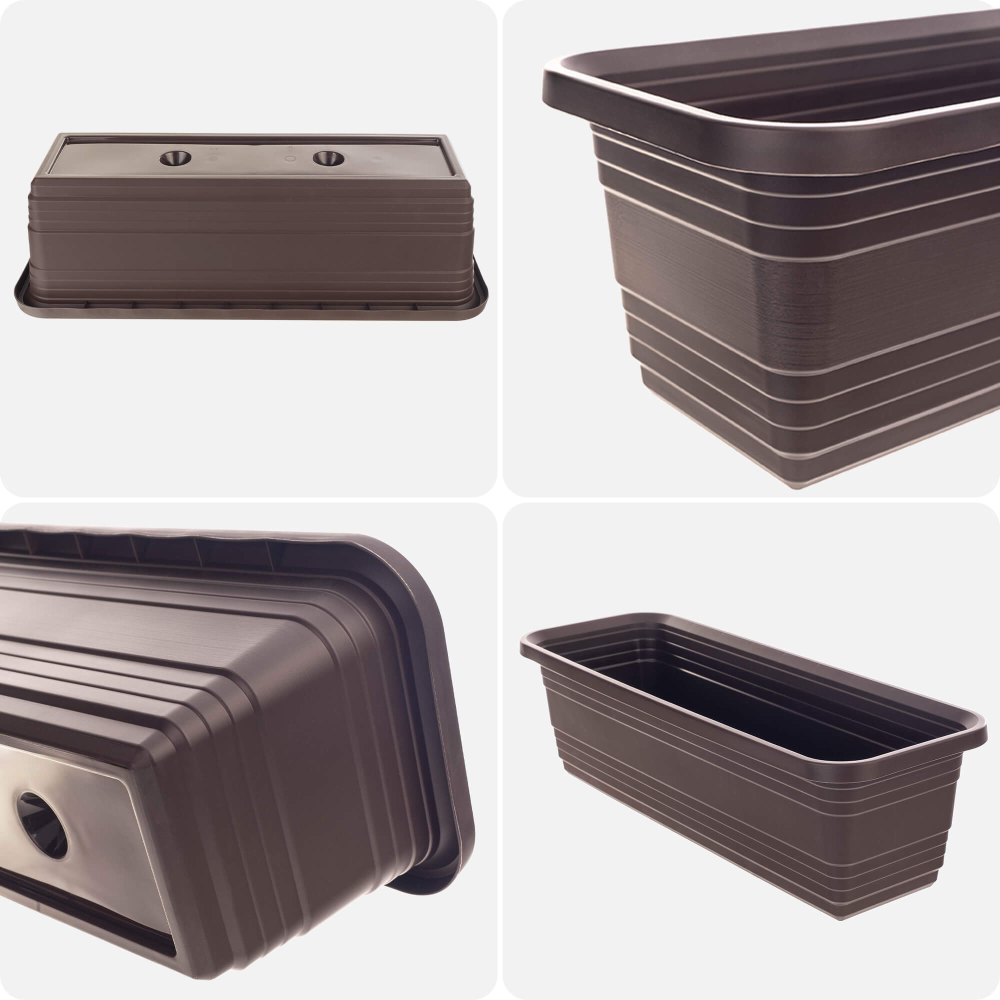 Skrzynka balkonowa Paulin 50cm mokka