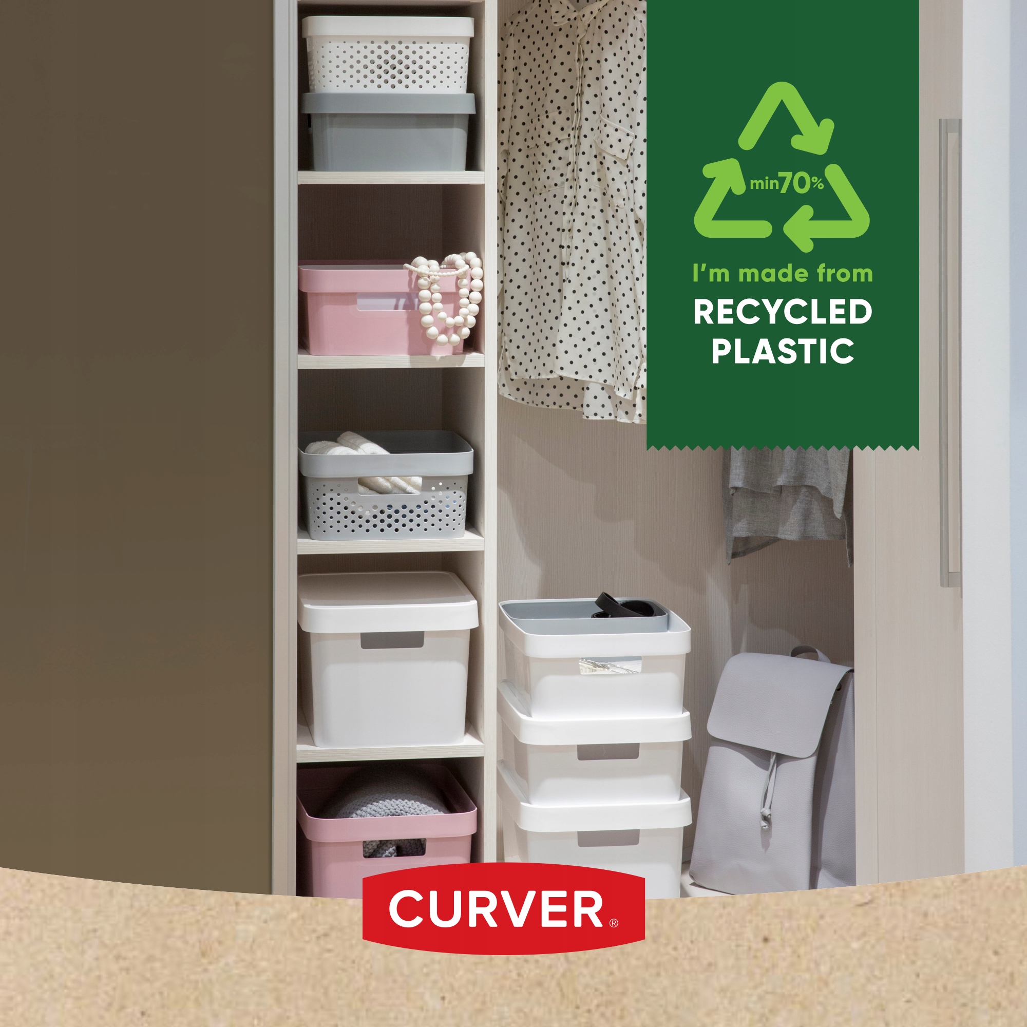 Pudełko do przechowywania Curver 18 x 55 cm, szare