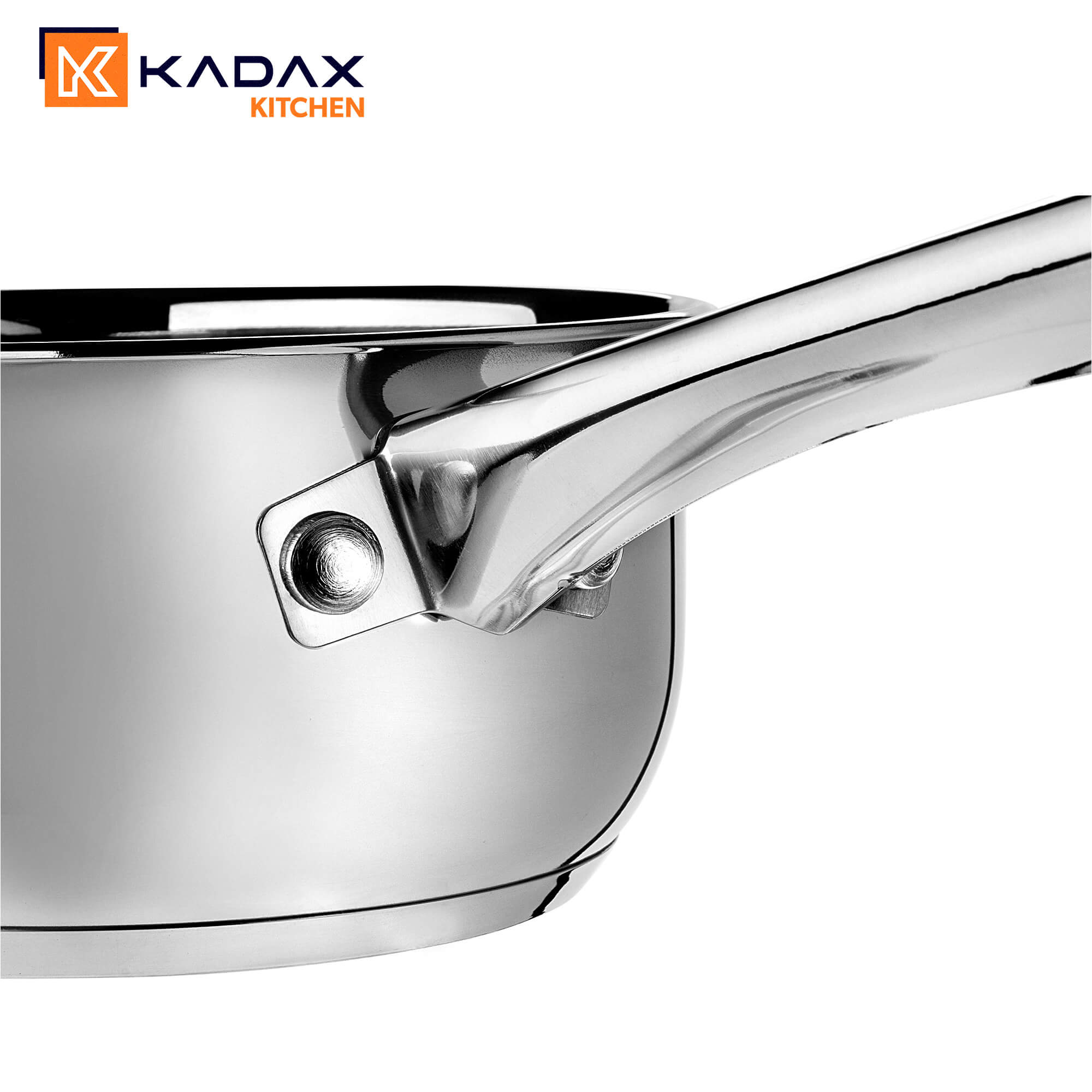 Rondelek z rączką Berme, stalowy 1L, srebrny