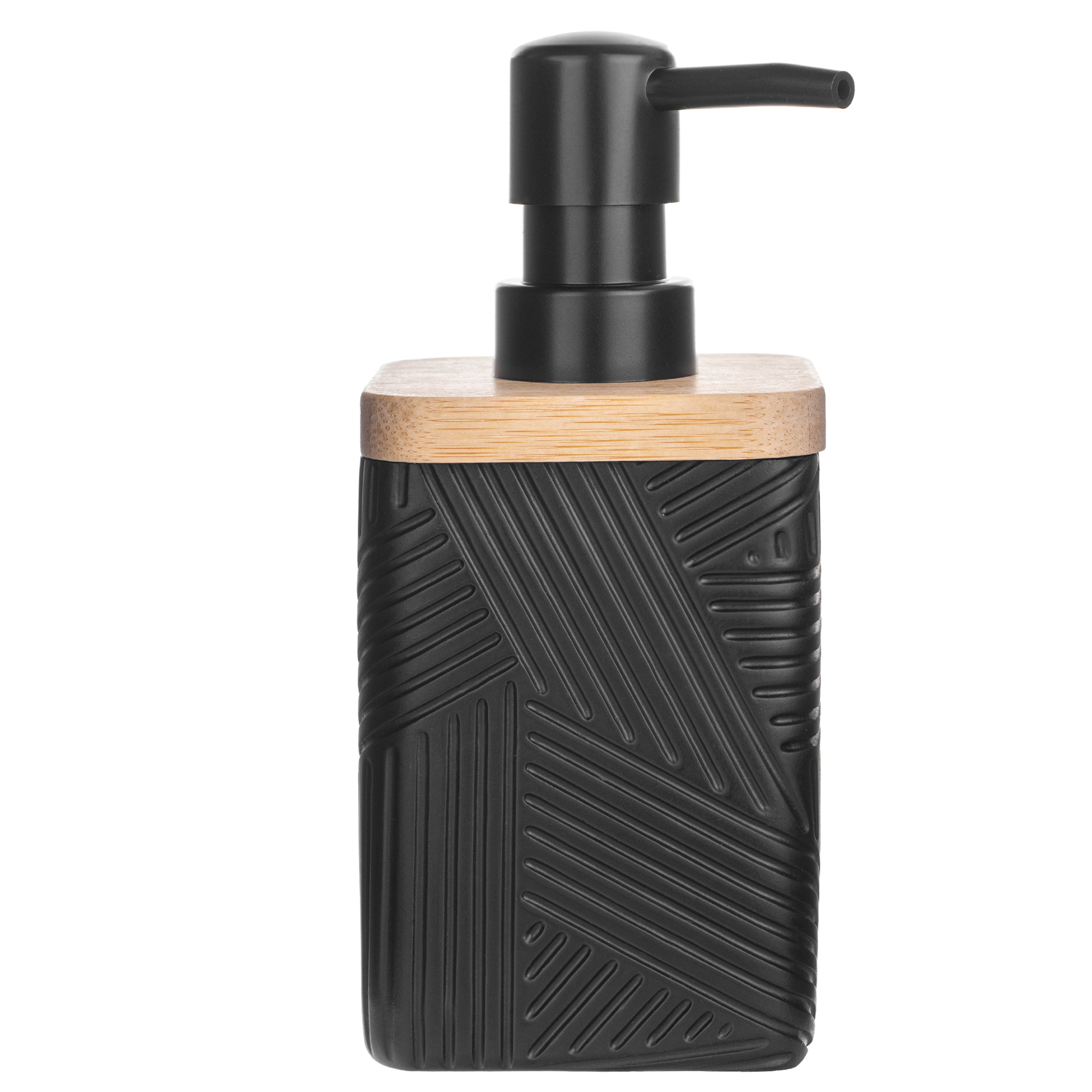 Dozownik na mydło Lunel kwadratowy czarny