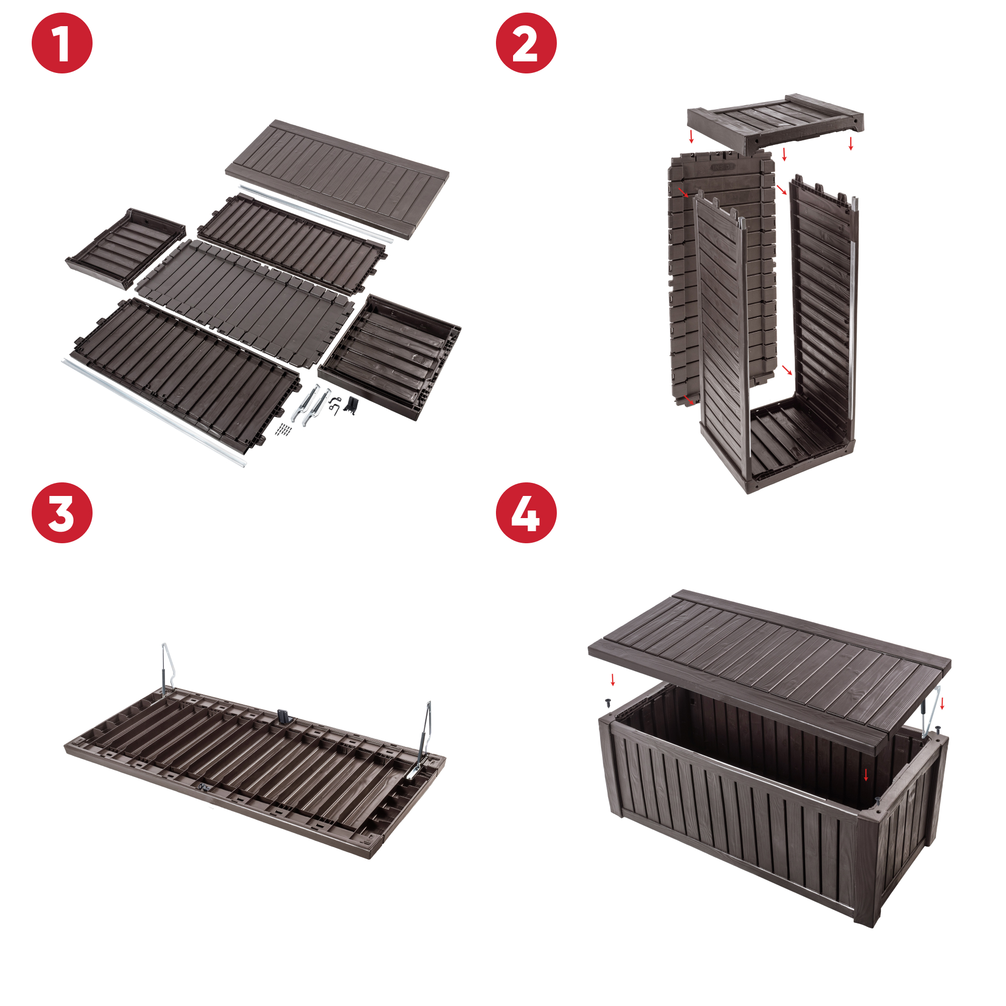 Skrzynia ogrodowa Keter Rockwood Storage Box 570L, brąz