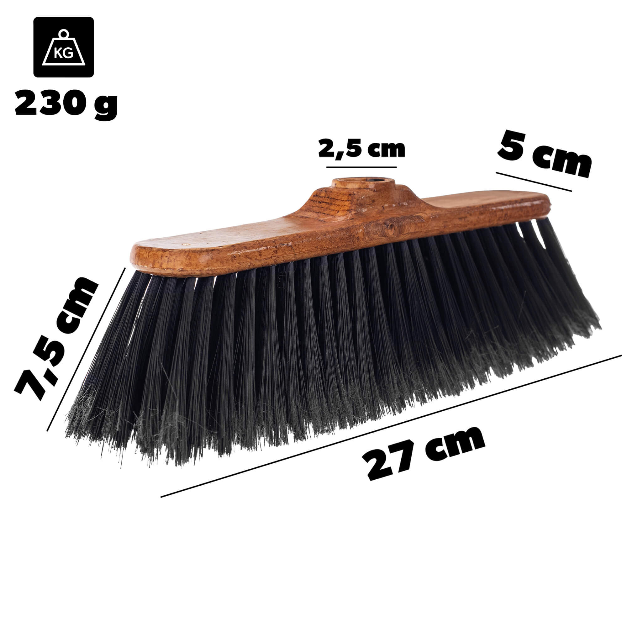 Szczotka do zamiatania Sunnet 27cm brązowa