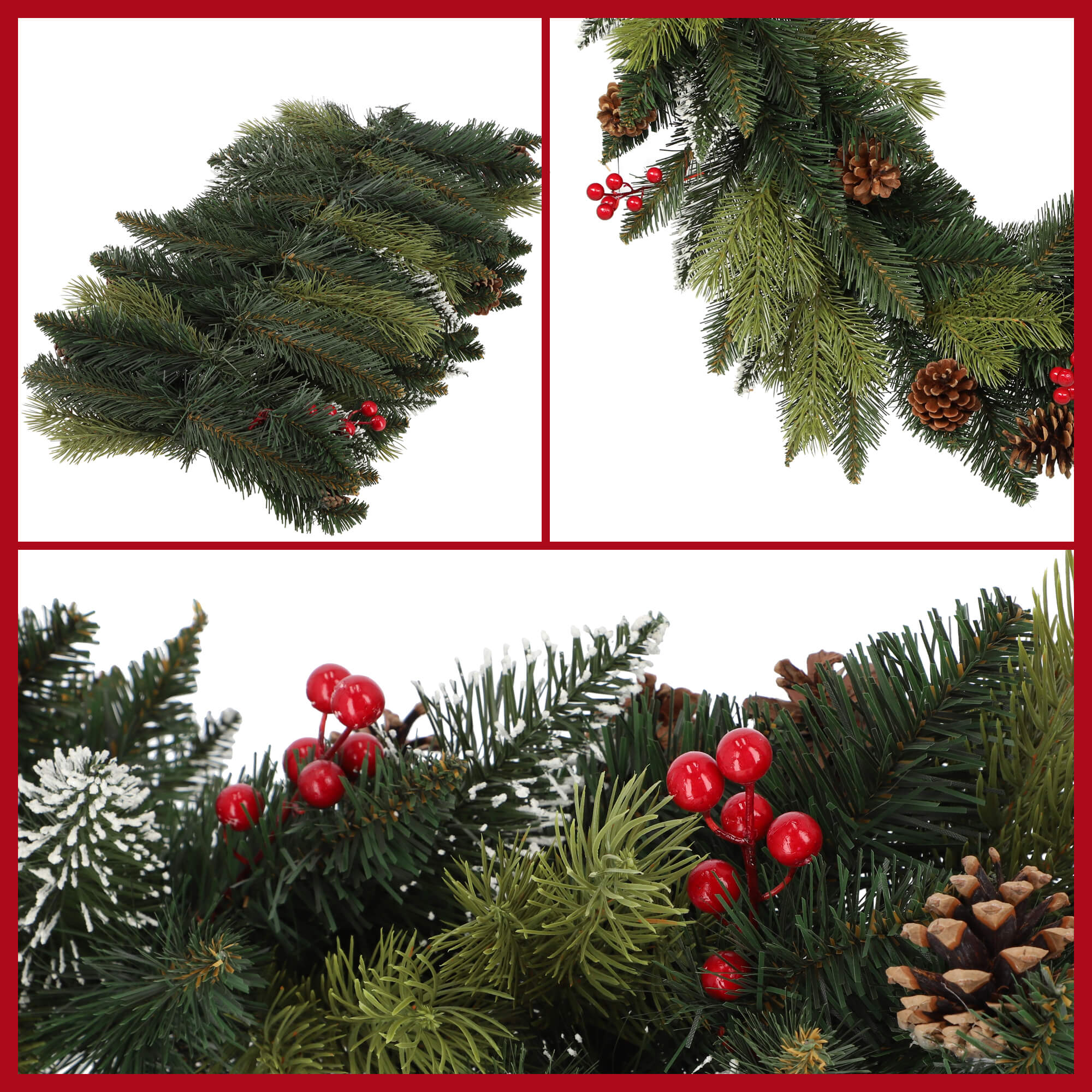 Girlanda świąteczna z szyszkami 115cm zielona