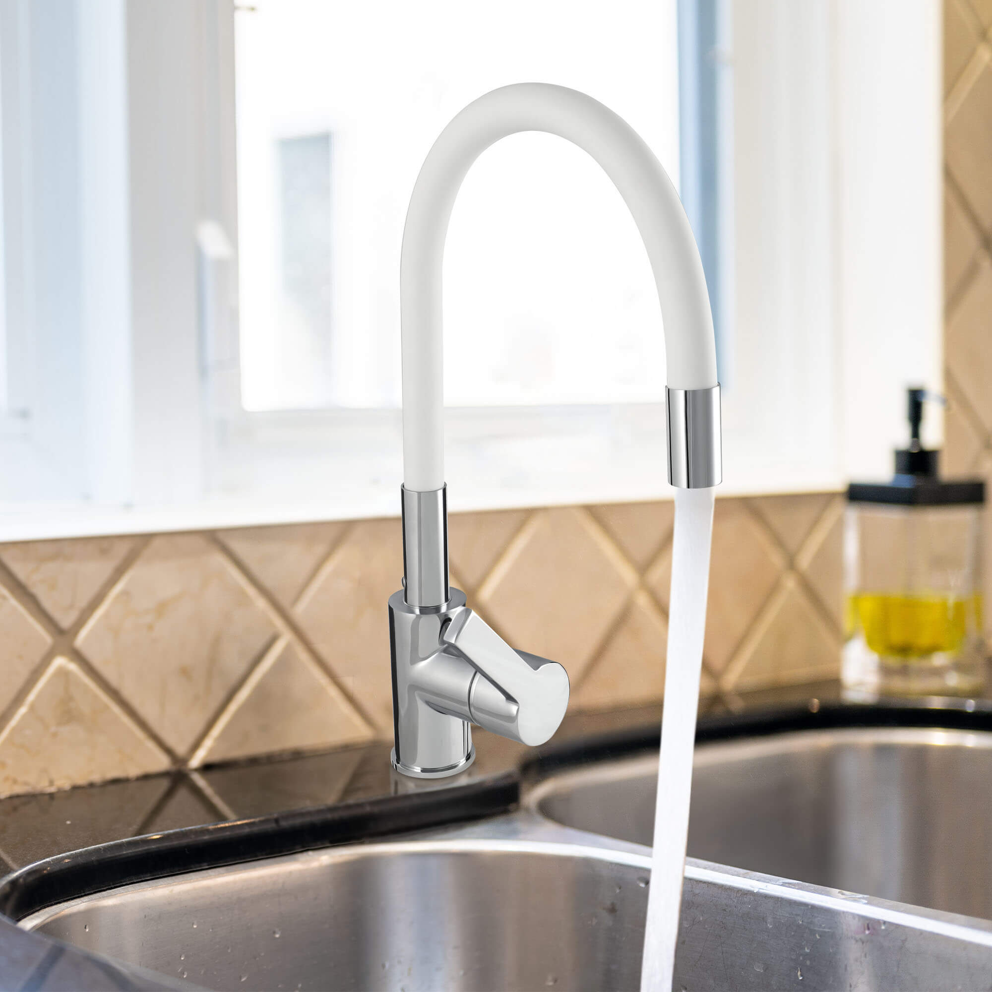 Bateria kuchenna Gospo Flex stojąca, biała